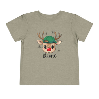 Cute Christmas Toddler Tee - Rudolph with name Design