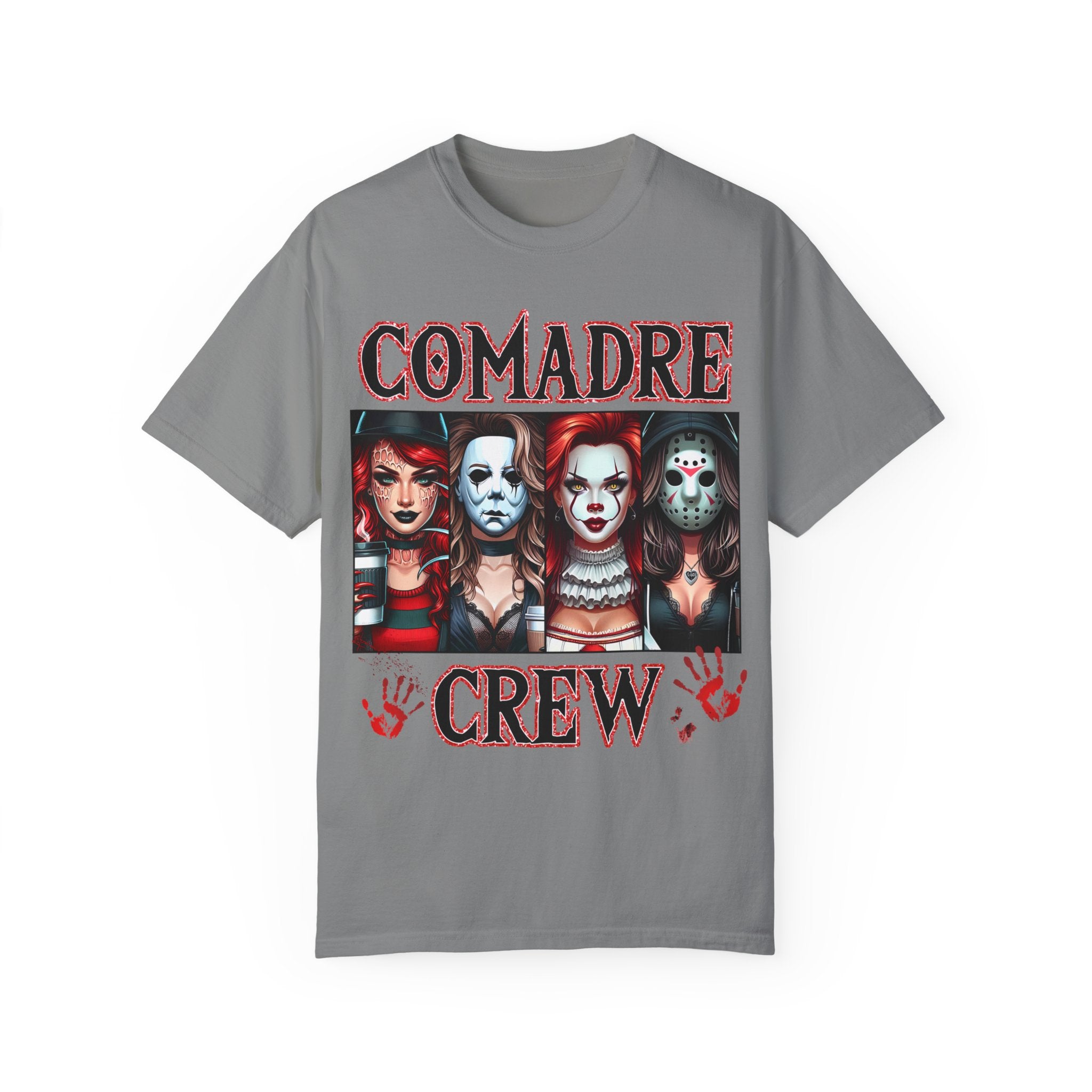 Horror Comadre Crew 4 Ladies Shirt | Horror Ladies Shirt Unisex Garment-Dyed T-shirt