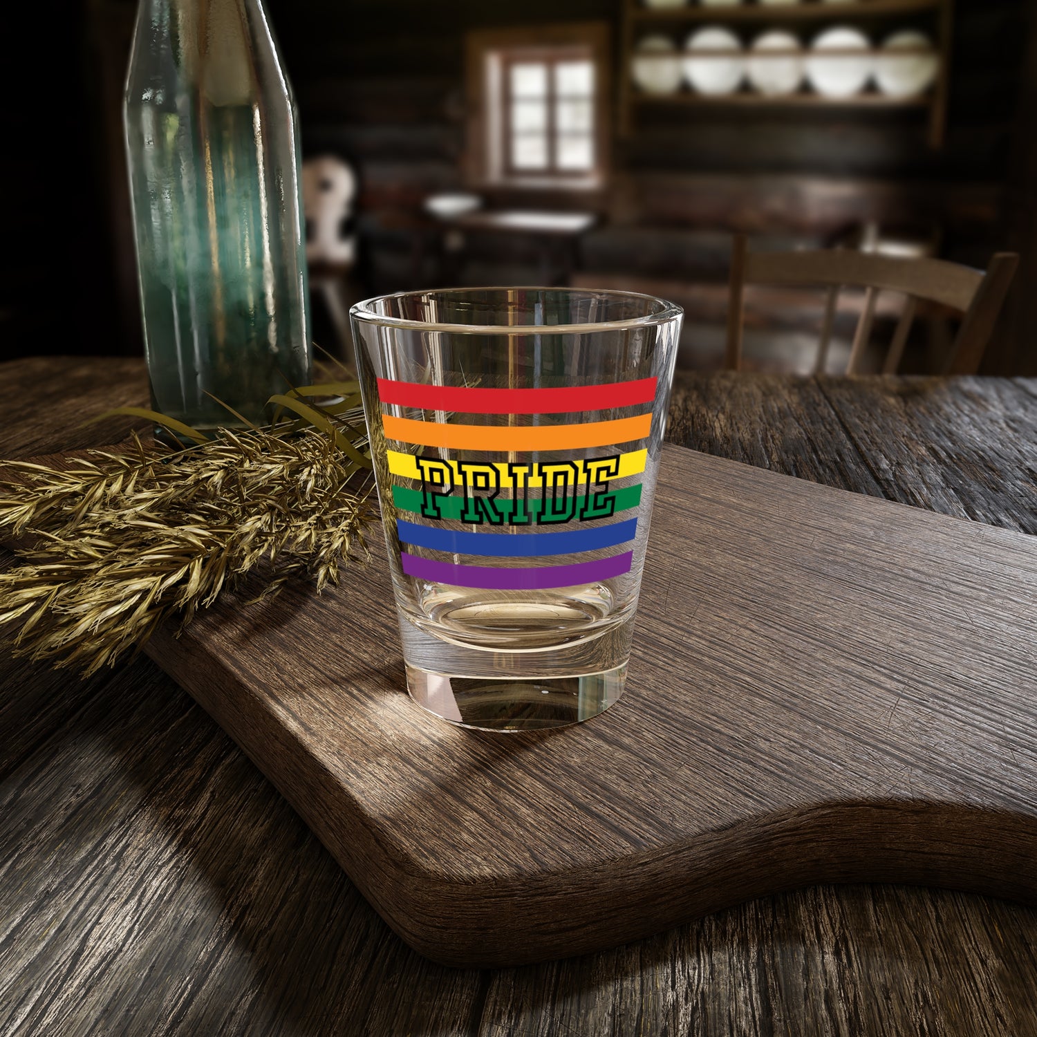 PRIDE Shot Glass | 1.5oz Shot Glass | LGBTQ Shot Glass | Pride Month Glassware