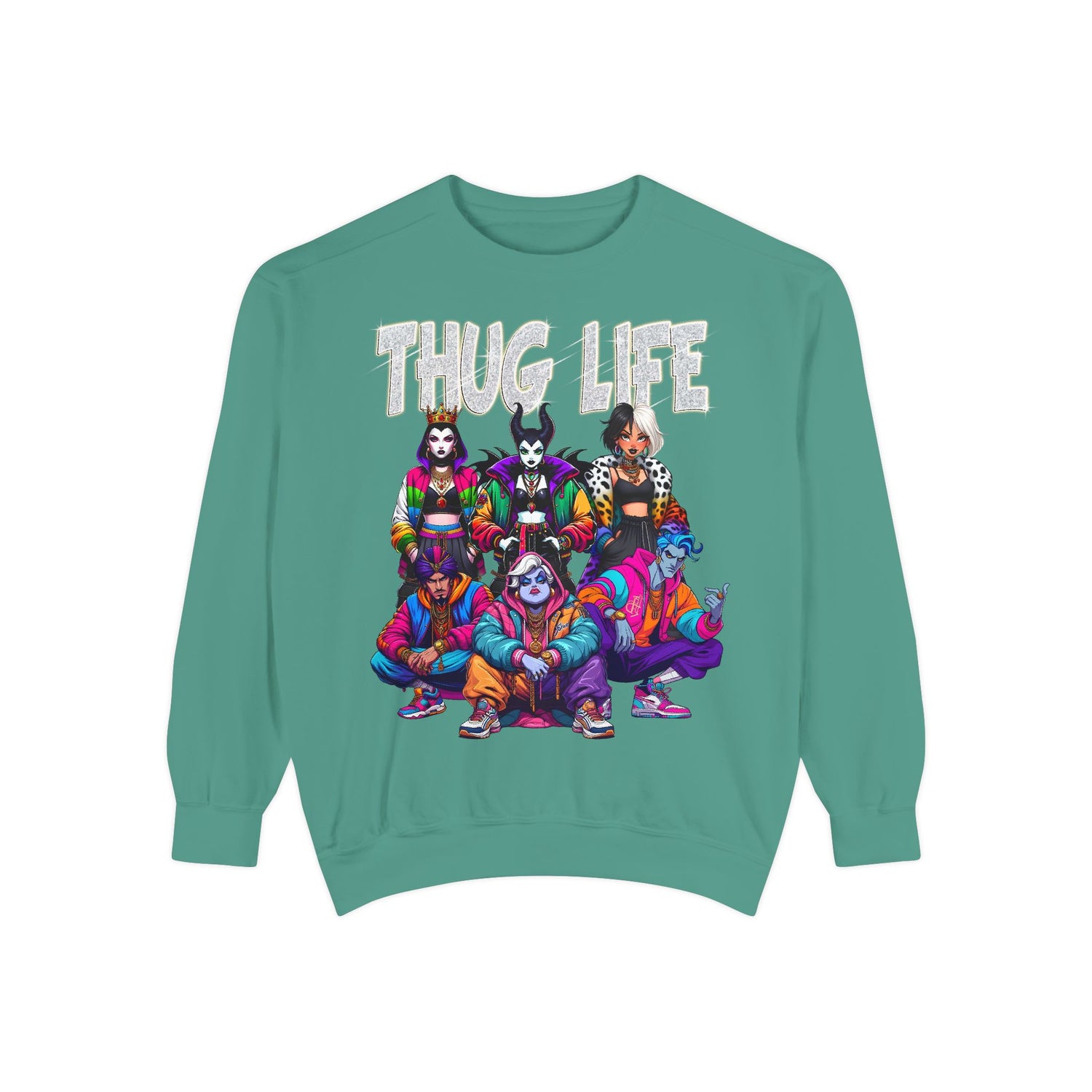 Villian Crewneck | Thug Life Villian Crewneck | Unisex Garment-Dyed Sweatshirt