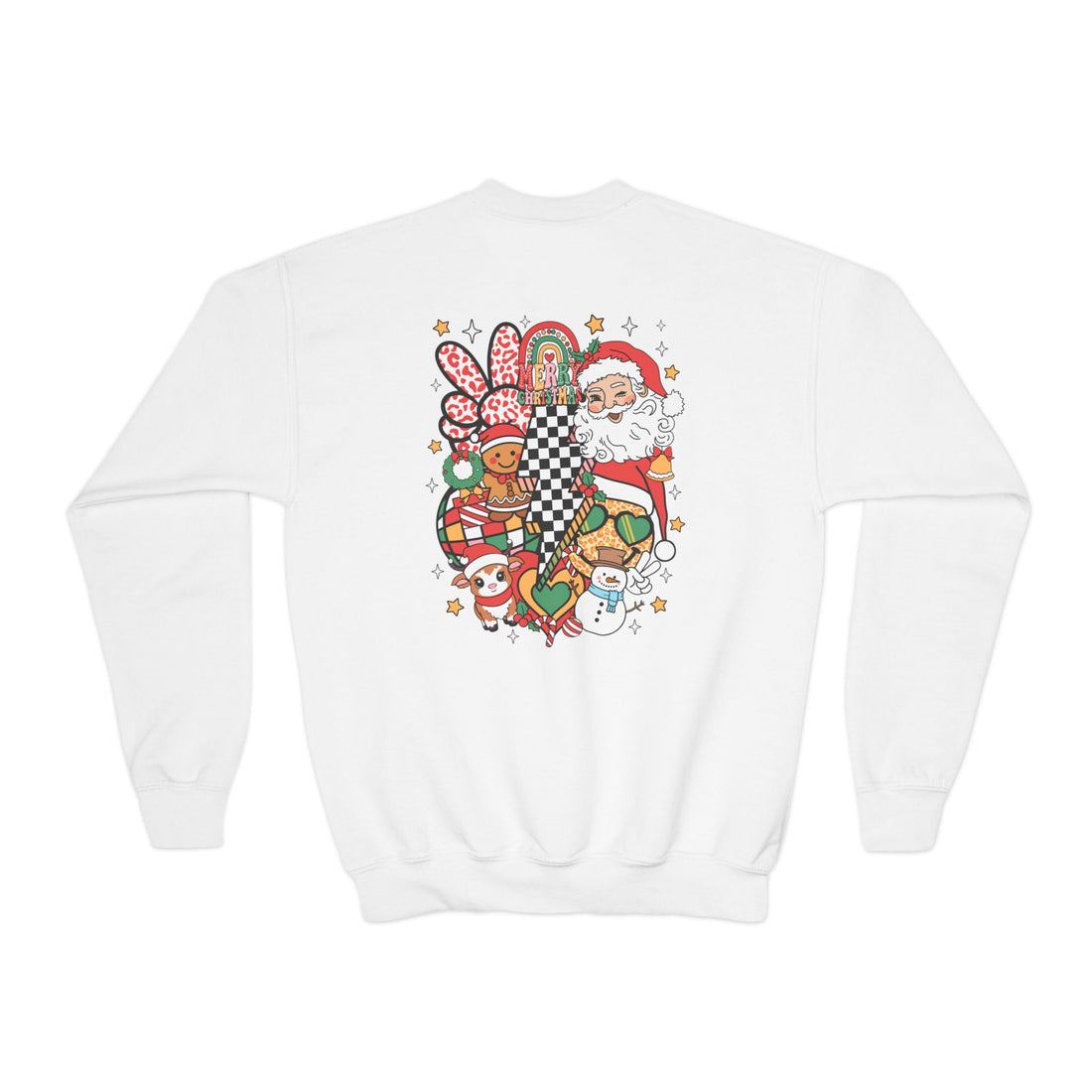 Youth Merry Christmas Crewneck Sweatshirt for Holiday Cheer