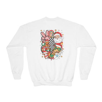 Youth Merry Christmas Crewneck Sweatshirt for Holiday Cheer