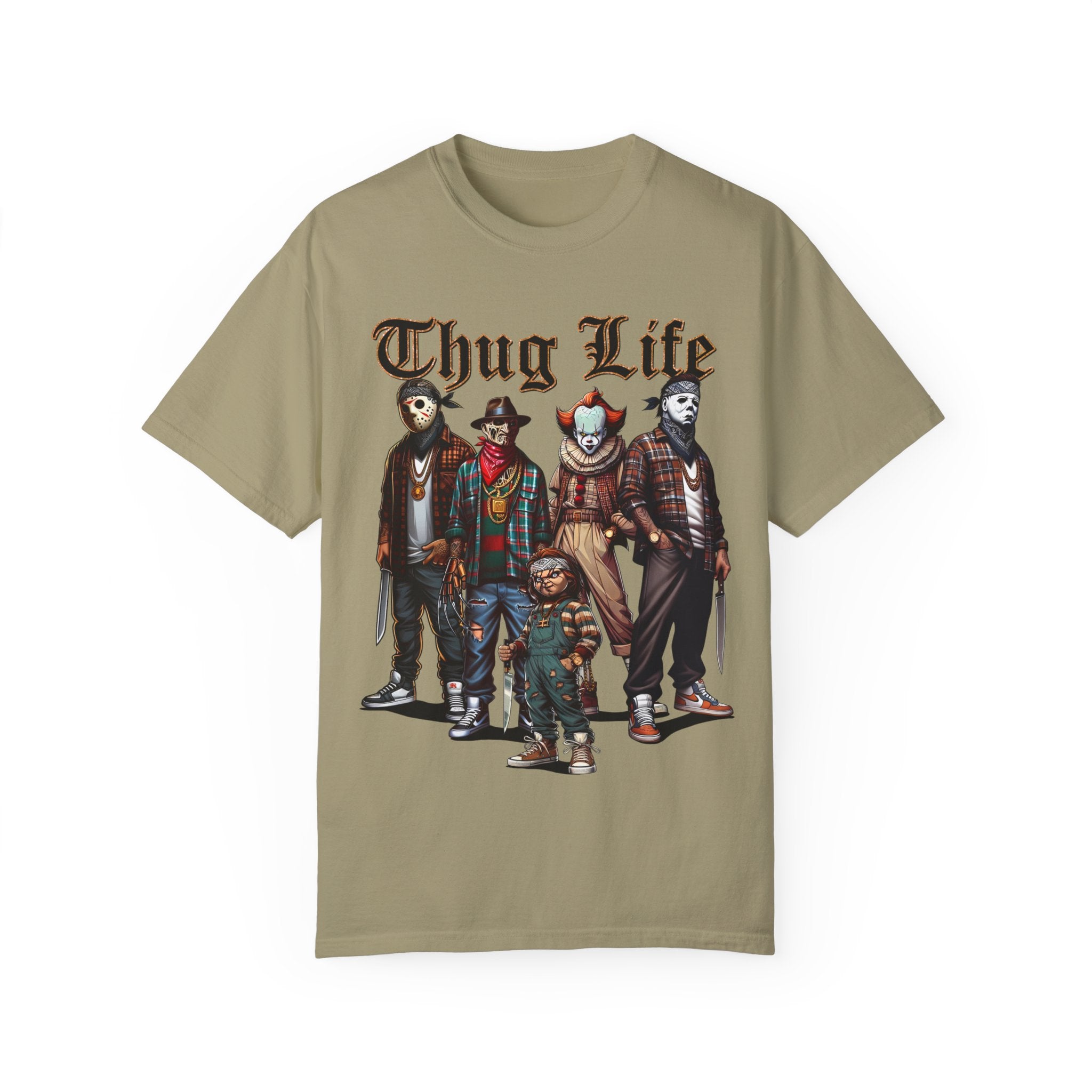 Horror Movie Shirt | Thug Life Horror Shirt | Unisex Garment-Dyed T-shirt