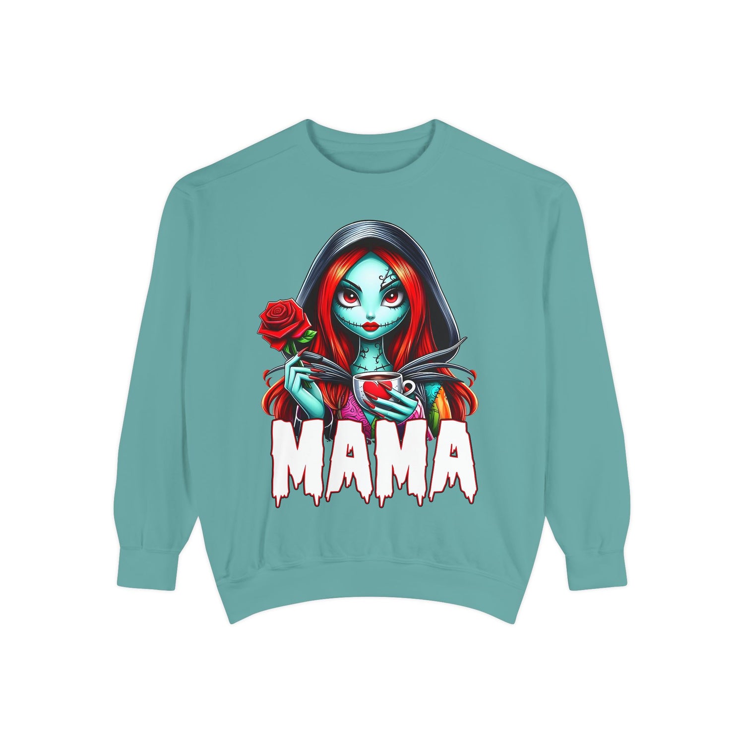 Sally Mama Crewneck | Cute Spooky Crewneck | Sally Crewneck | Unisex Garment-Dyed Sweatshirt