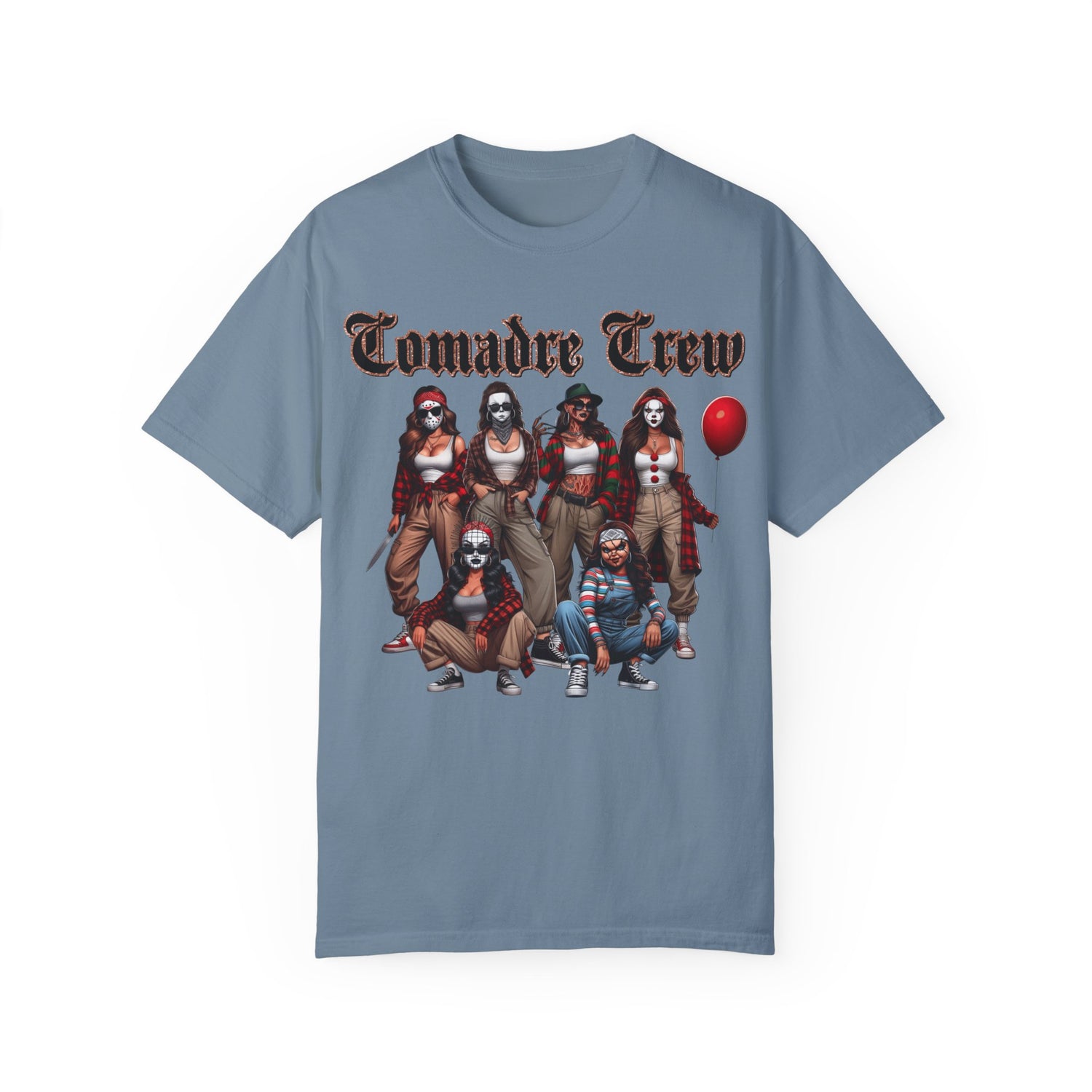 Horror Comadre Crew 6 Ladies Shirt | Horror Shirt | Unisex Garment-Dyed T-shirt