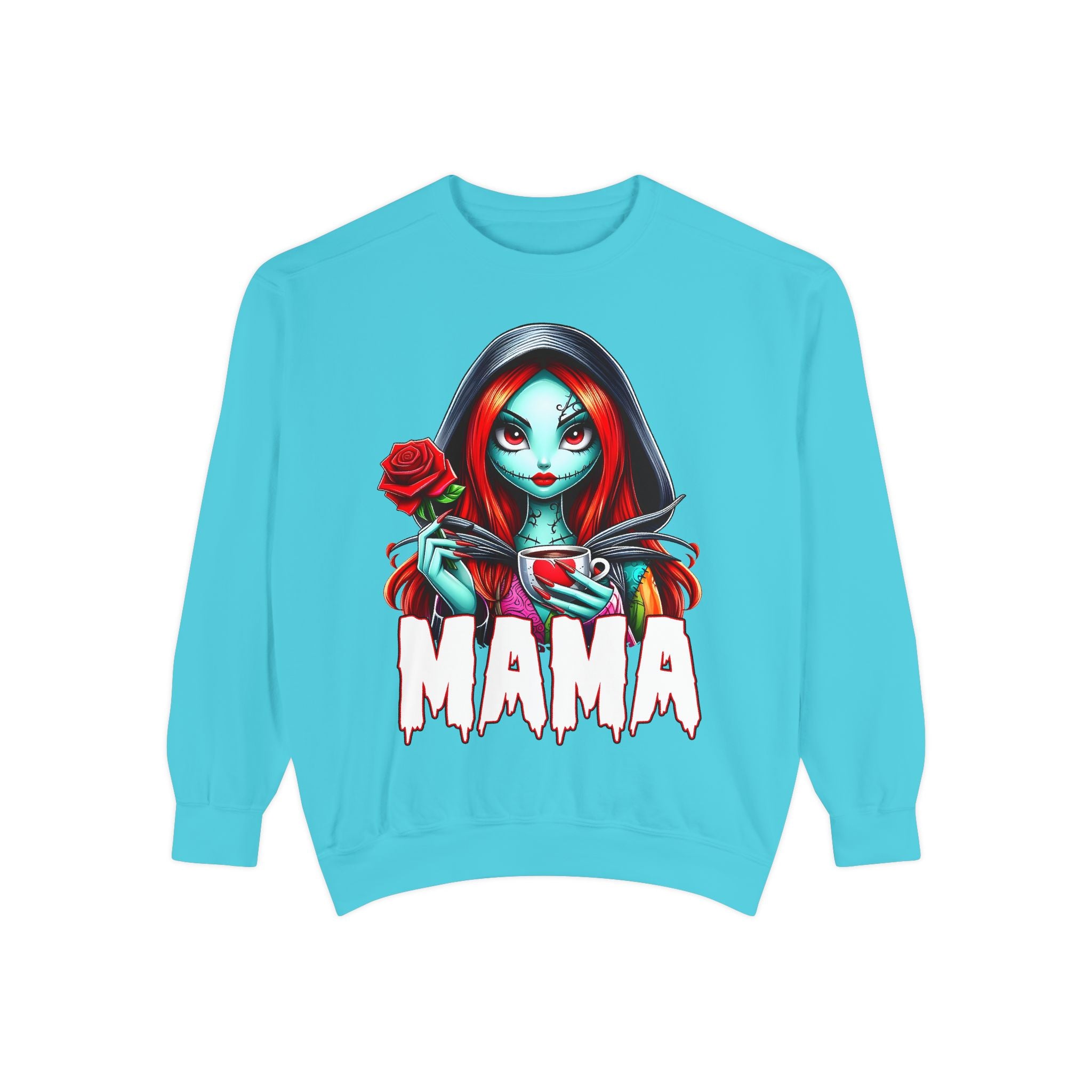 Sally Mama Crewneck | Cute Spooky Crewneck | Sally Crewneck | Unisex Garment-Dyed Sweatshirt