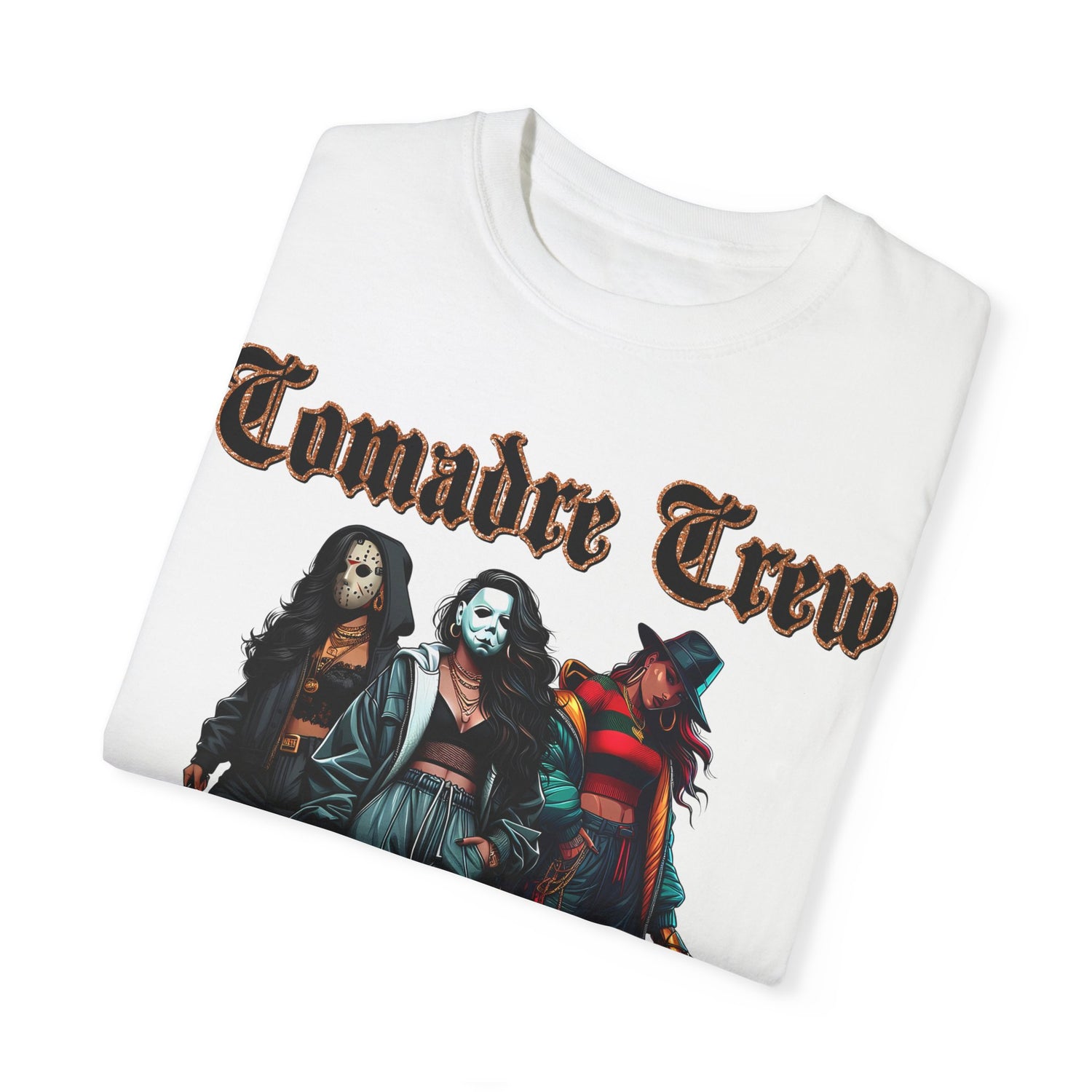 Horror Comadre Crew Shirt | Horror T-shirt | Unisex Garment-Dyed T-shirt