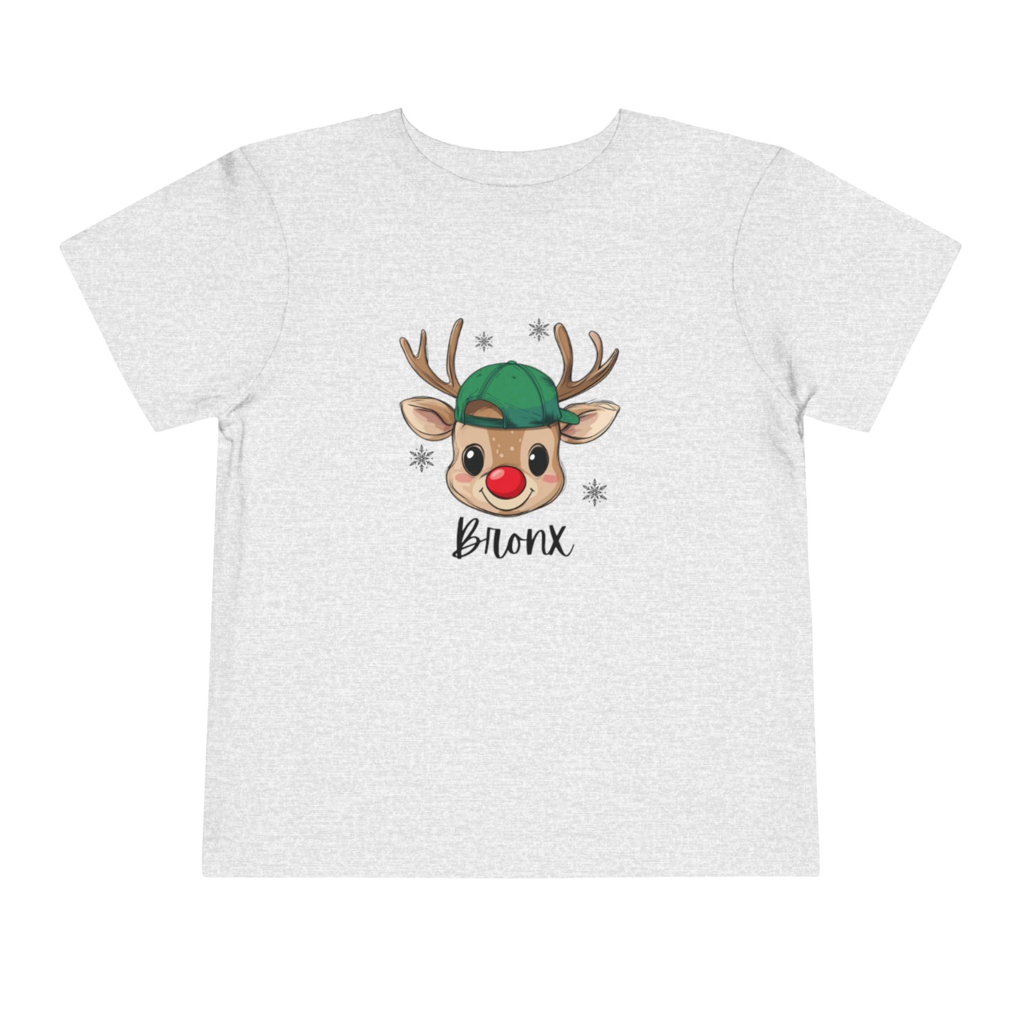 Cute Christmas Toddler Tee - Rudolph with name Design