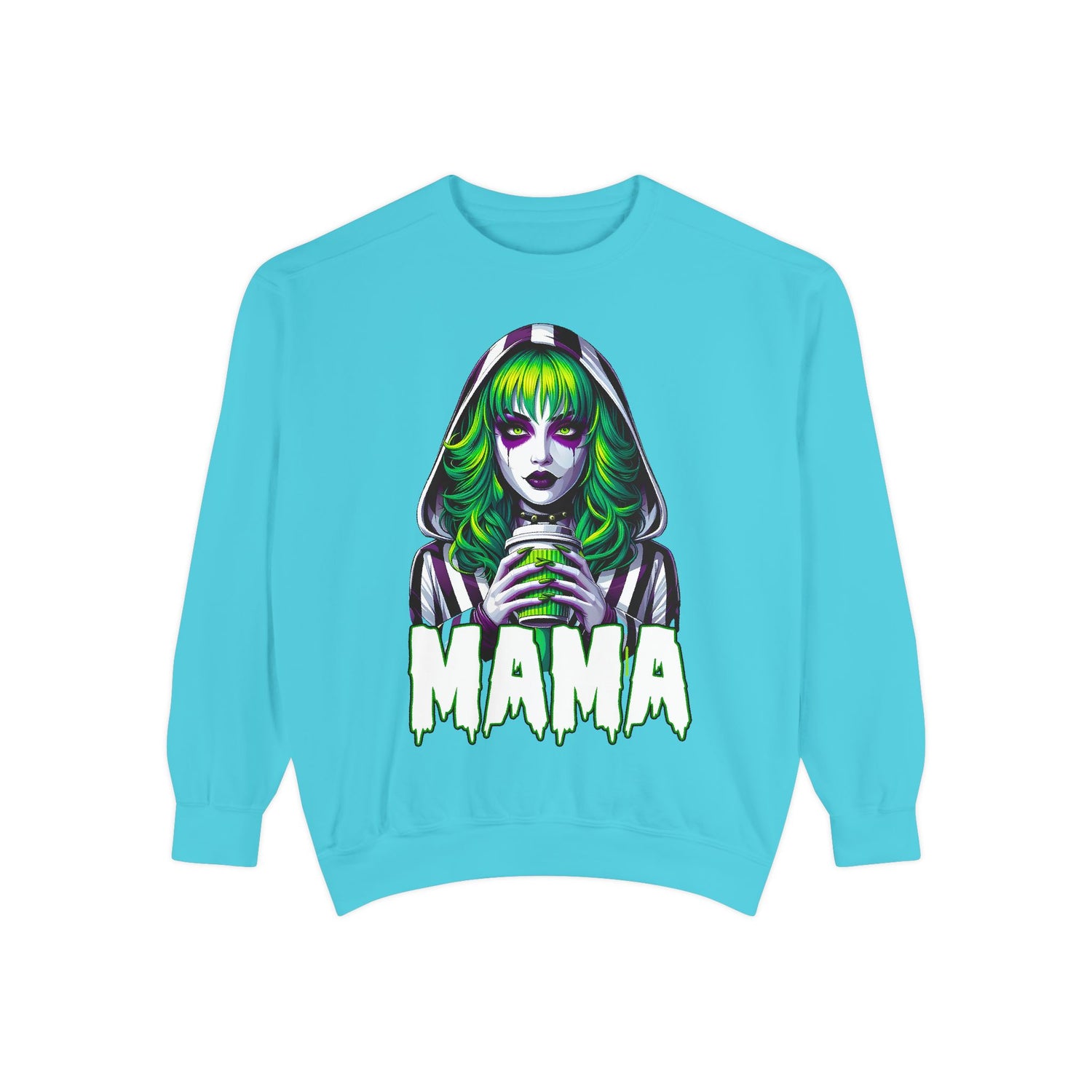 Beetlejuice Mama Crewneck | Cute Spooky Crewneck | Beetlejuice Crewneck | Unisex Garment-Dyed Sweatshirt