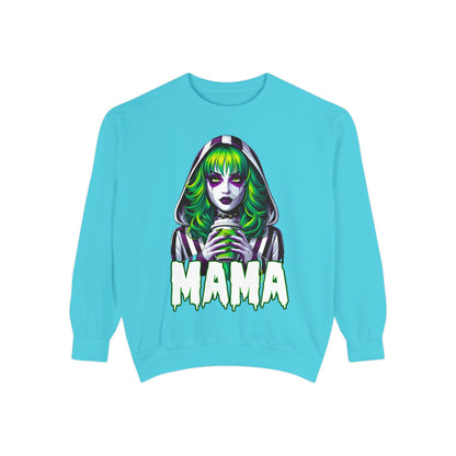 Beetlejuice Mama Crewneck | Cute Spooky Crewneck | Beetlejuice Crewneck | Unisex Garment-Dyed Sweatshirt