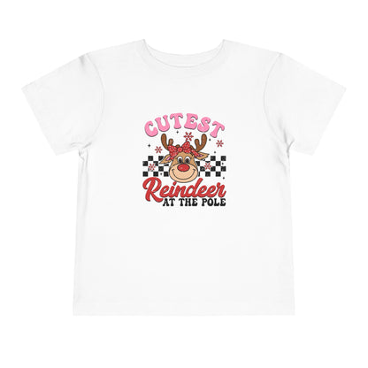 Cutest Reindeer Toddler Tee - Festive Holiday Shirt