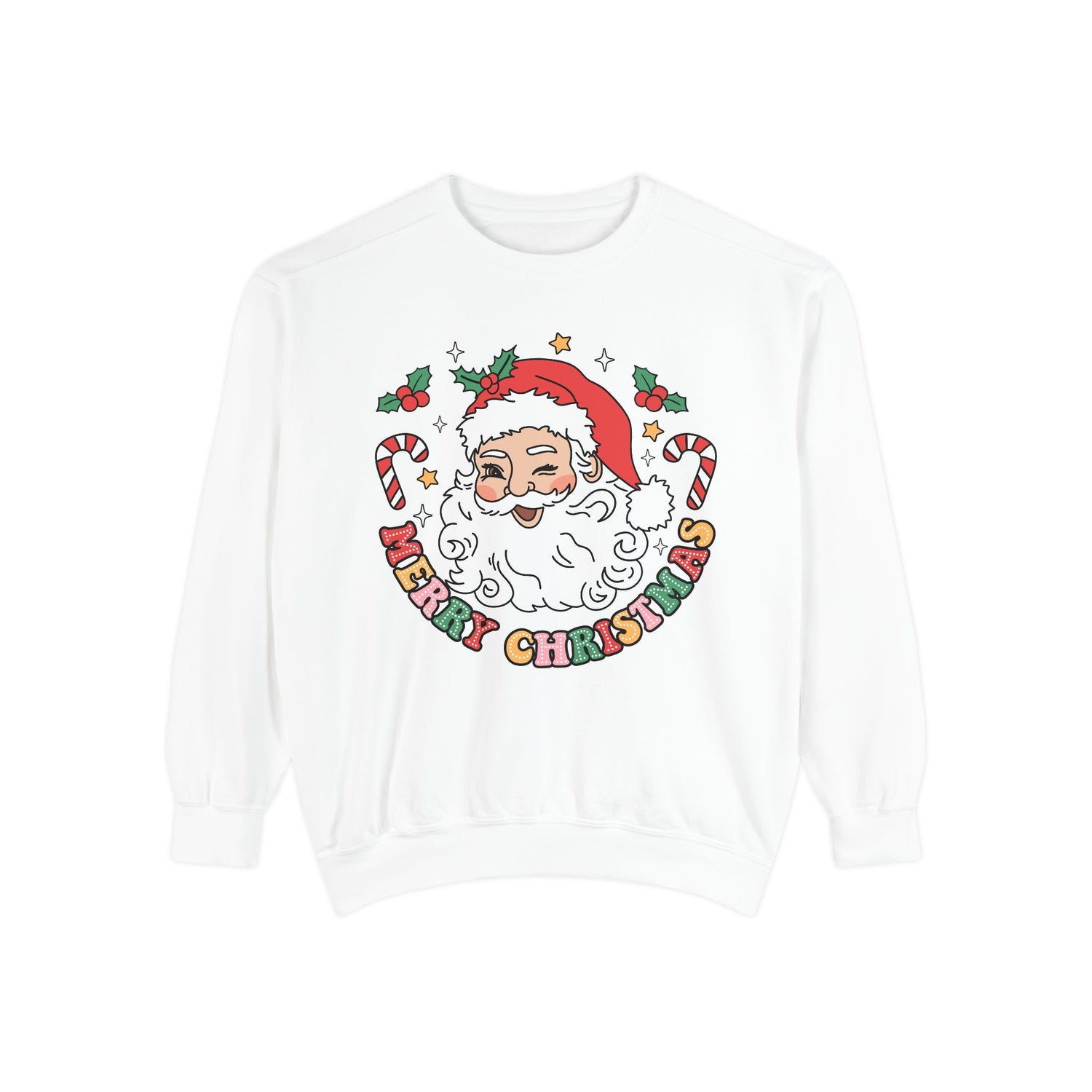 Merry Christmas Unisex Garment-Dyed Sweatshirt