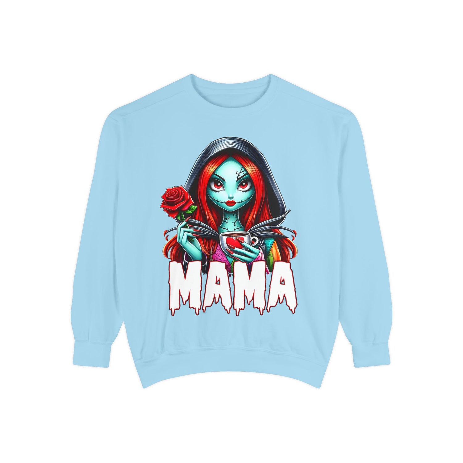 Sally Mama Crewneck | Cute Spooky Crewneck | Sally Crewneck | Unisex Garment-Dyed Sweatshirt