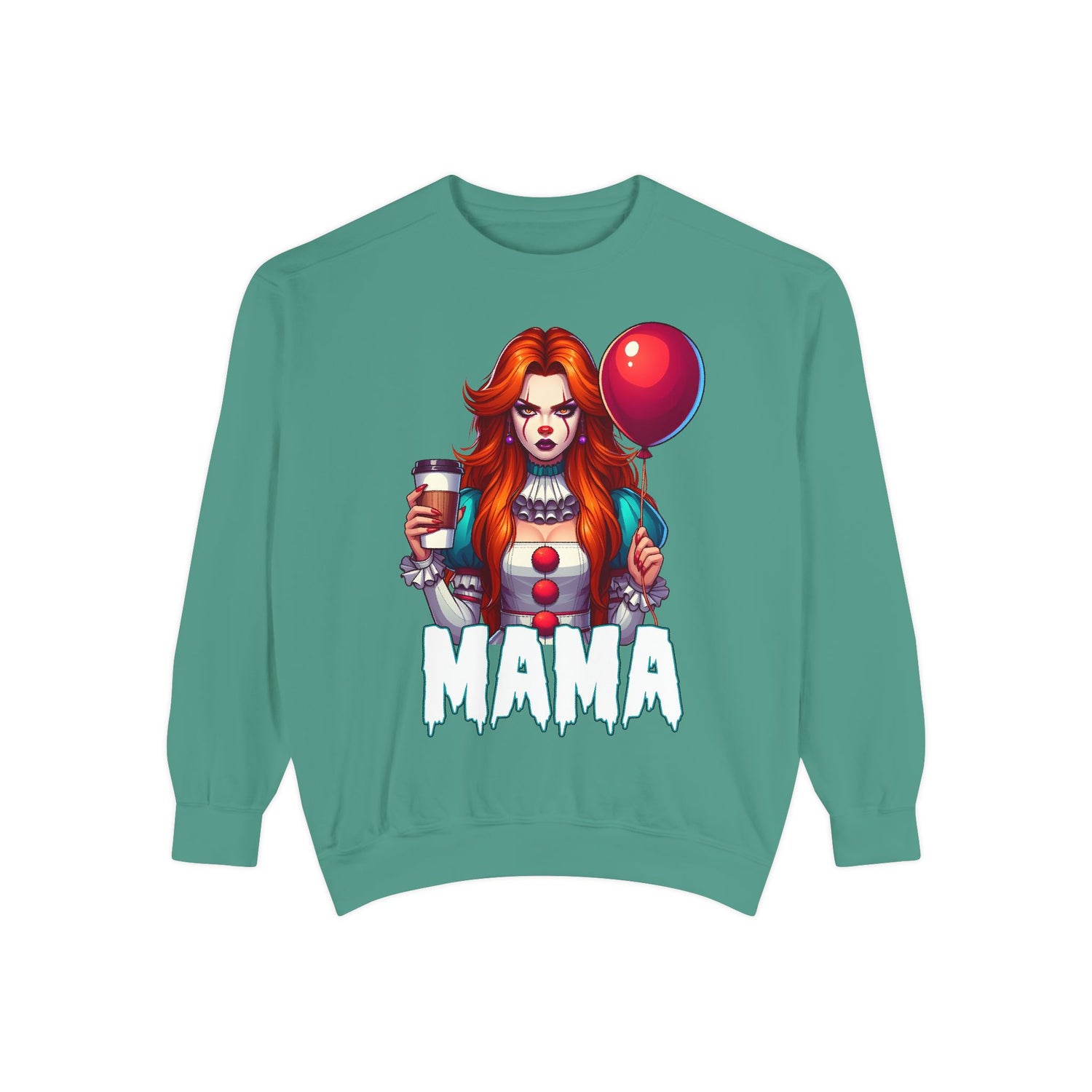 IT Mama Crewneck | Cute Spooky Crewneck | IT Crewneck | Unisex Garment-Dyed Sweatshirt