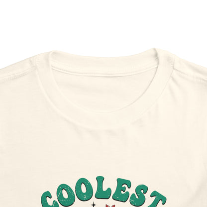 Coolest Reindeer Toddler Short Sleeve Tee - Fun Holiday Shirt for Kids