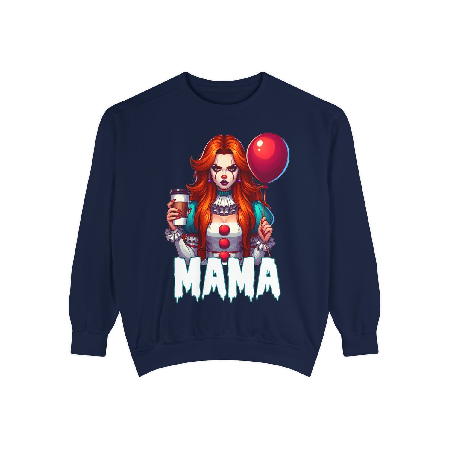 IT Mama Crewneck | Cute Spooky Crewneck | IT Crewneck | Unisex Garment-Dyed Sweatshirt