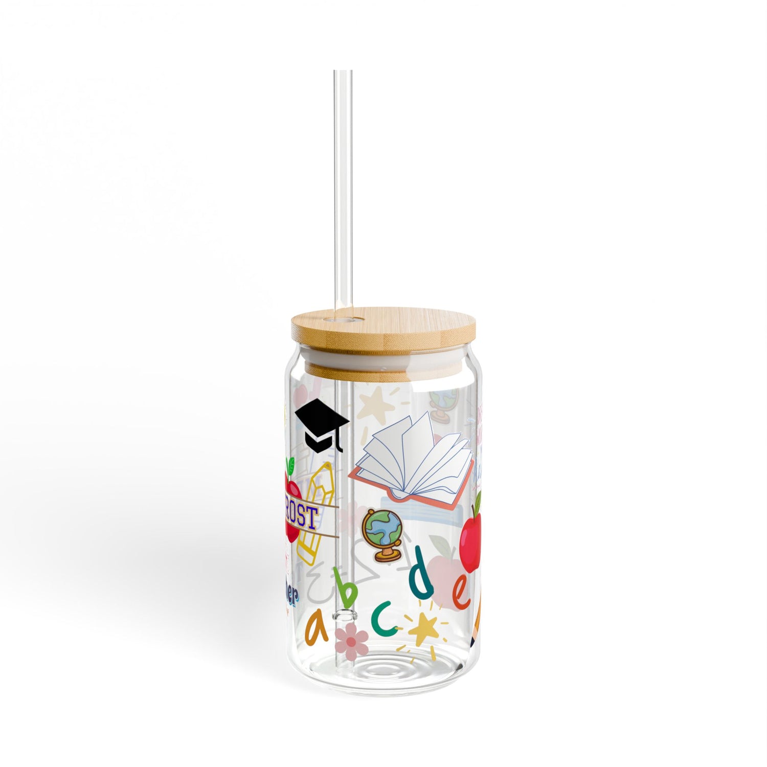 Custom Teach Sipper Glass | Sipper Glass 16oz | Back to School