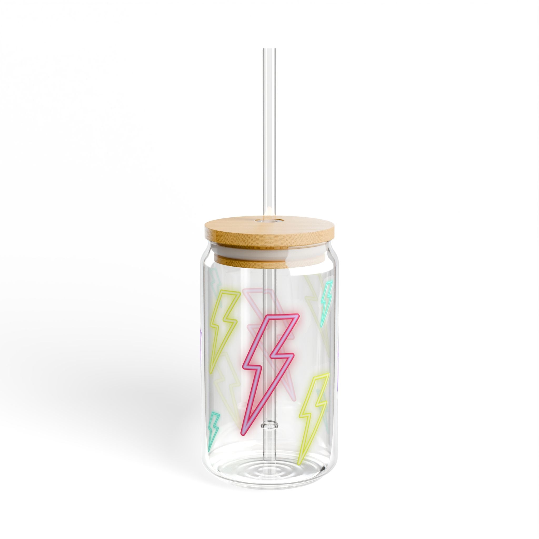 Lightning Bolt Sipper Glass | Sipper Glass 16oz