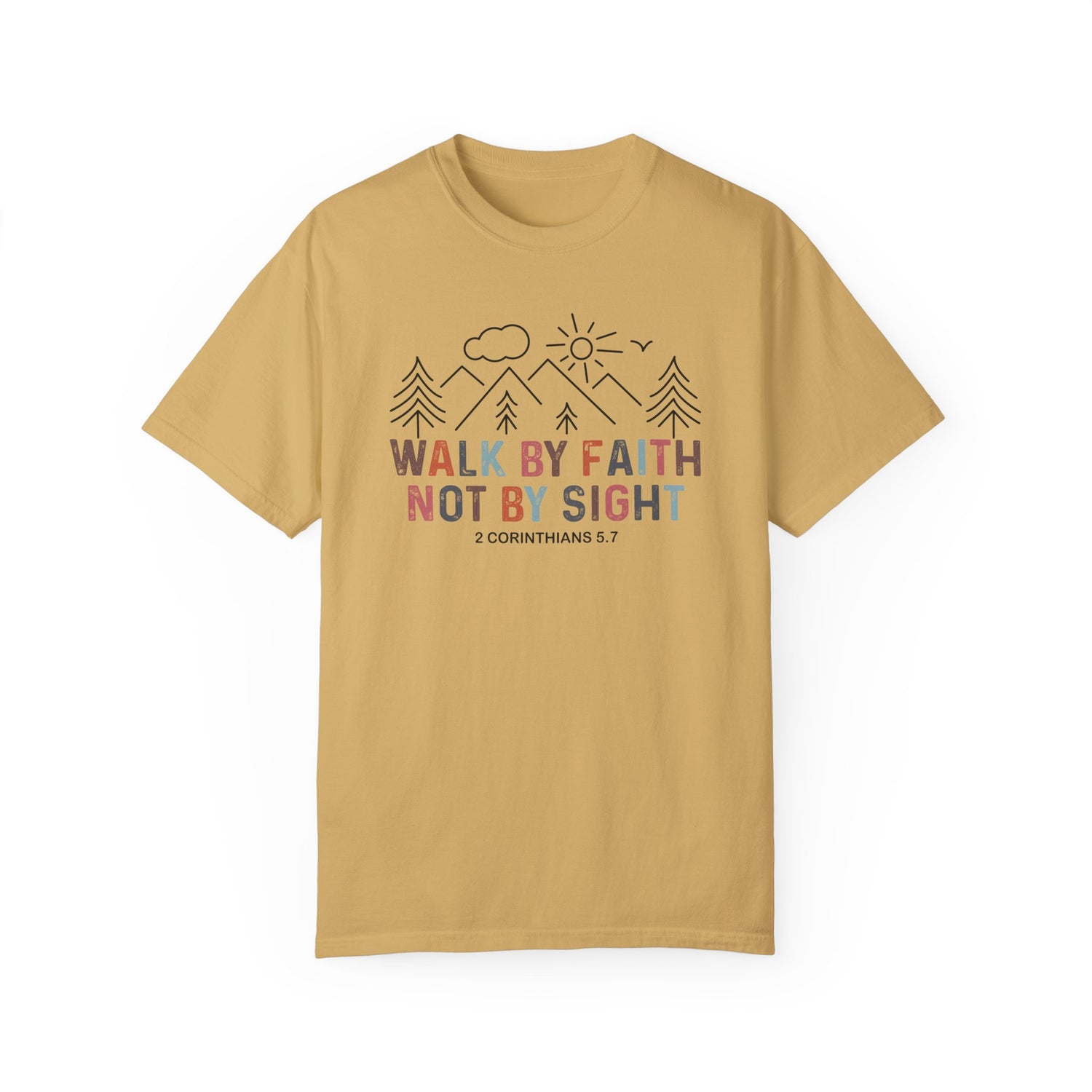 Inspirational Faith T-Shirt - Walk by Faith Not by Sight