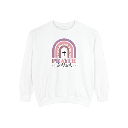 Prayer Warrior Garment-Dyed Unisex Sweatshirt