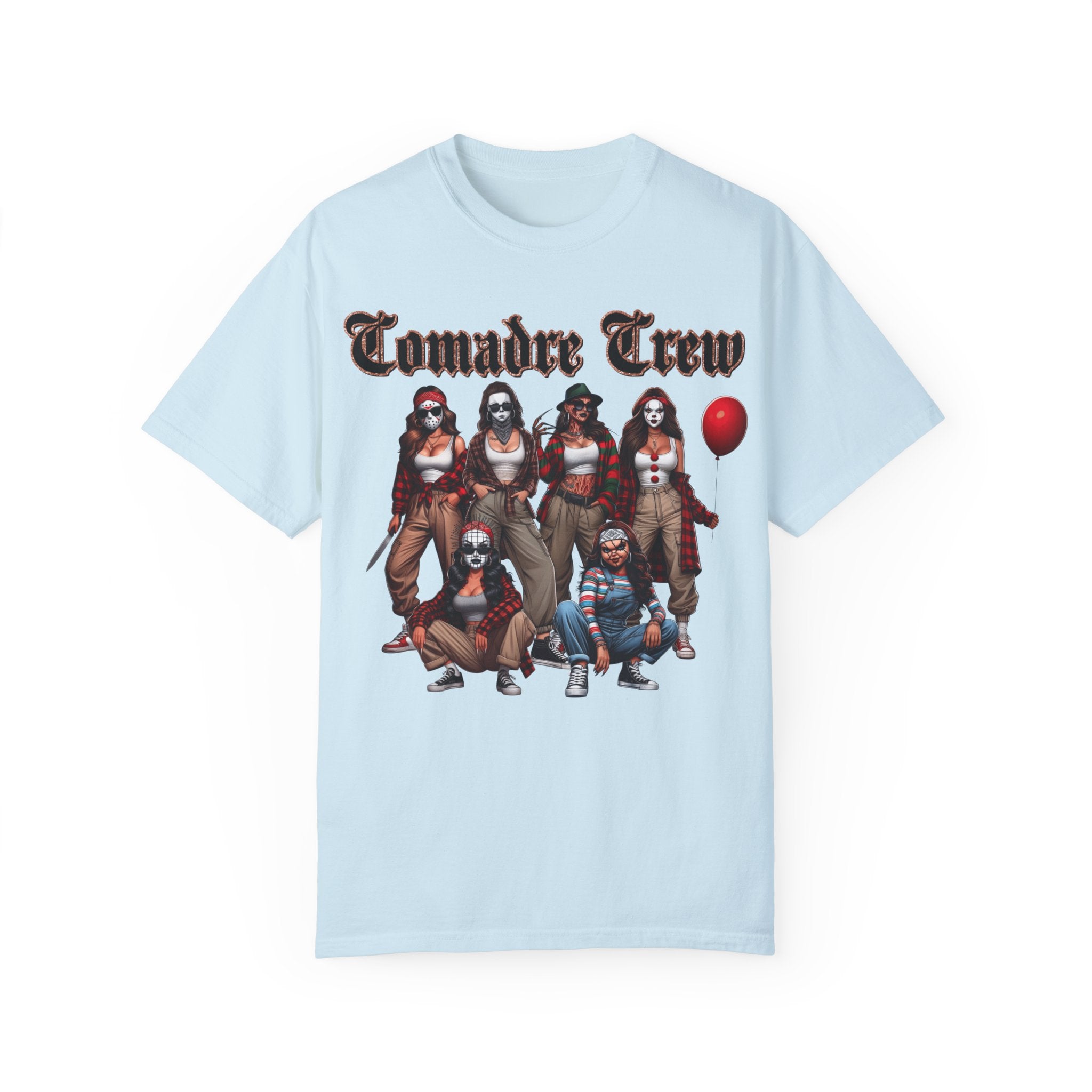 Horror Comadre Crew 6 Ladies Shirt | Horror Shirt | Unisex Garment-Dyed T-shirt