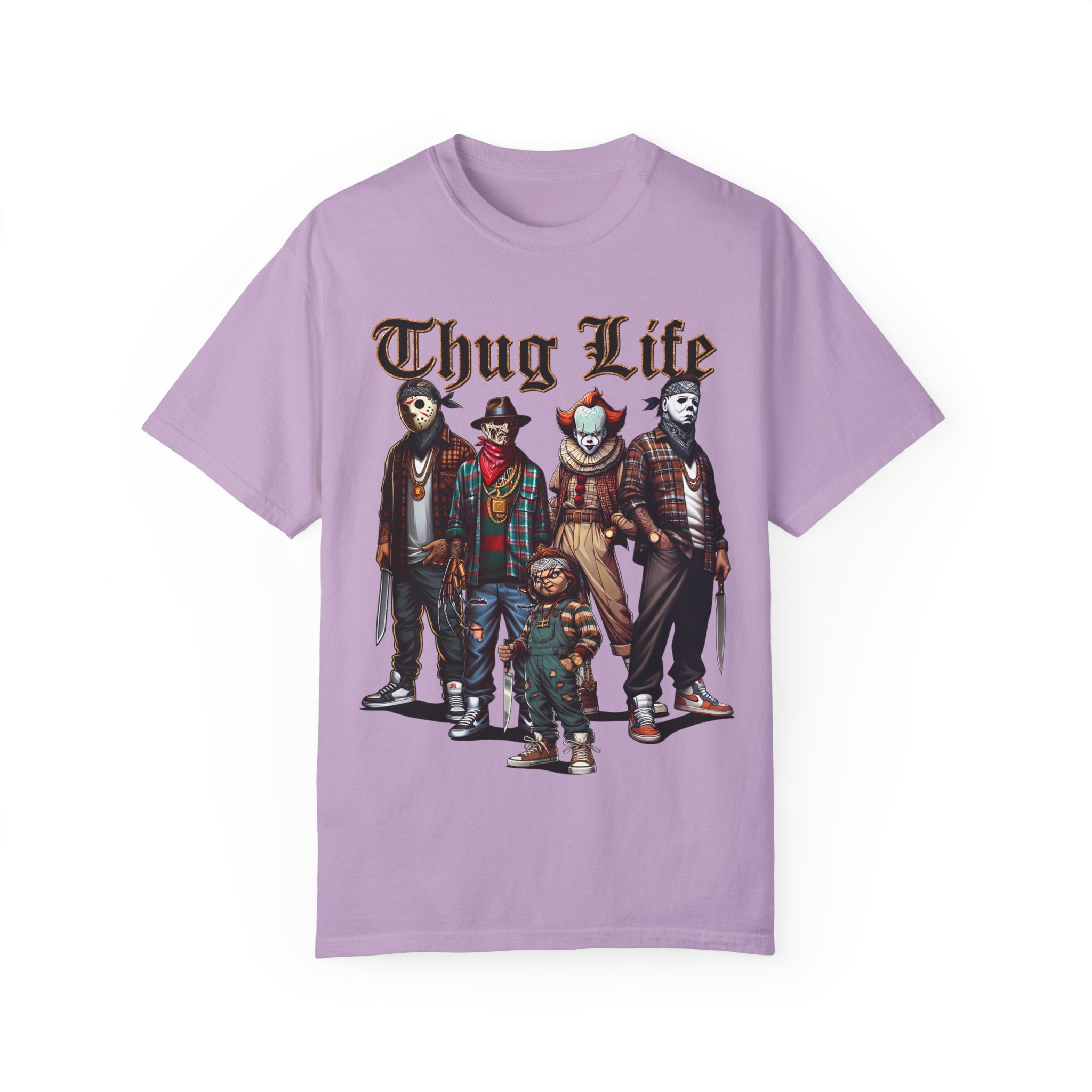 Horror Movie Shirt | Thug Life Horror Shirt | Unisex Garment-Dyed T-shirt