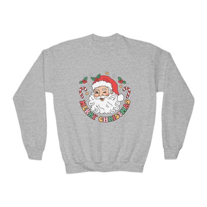 Youth Merry Christmas Crewneck Sweatshirt for Holiday Cheer