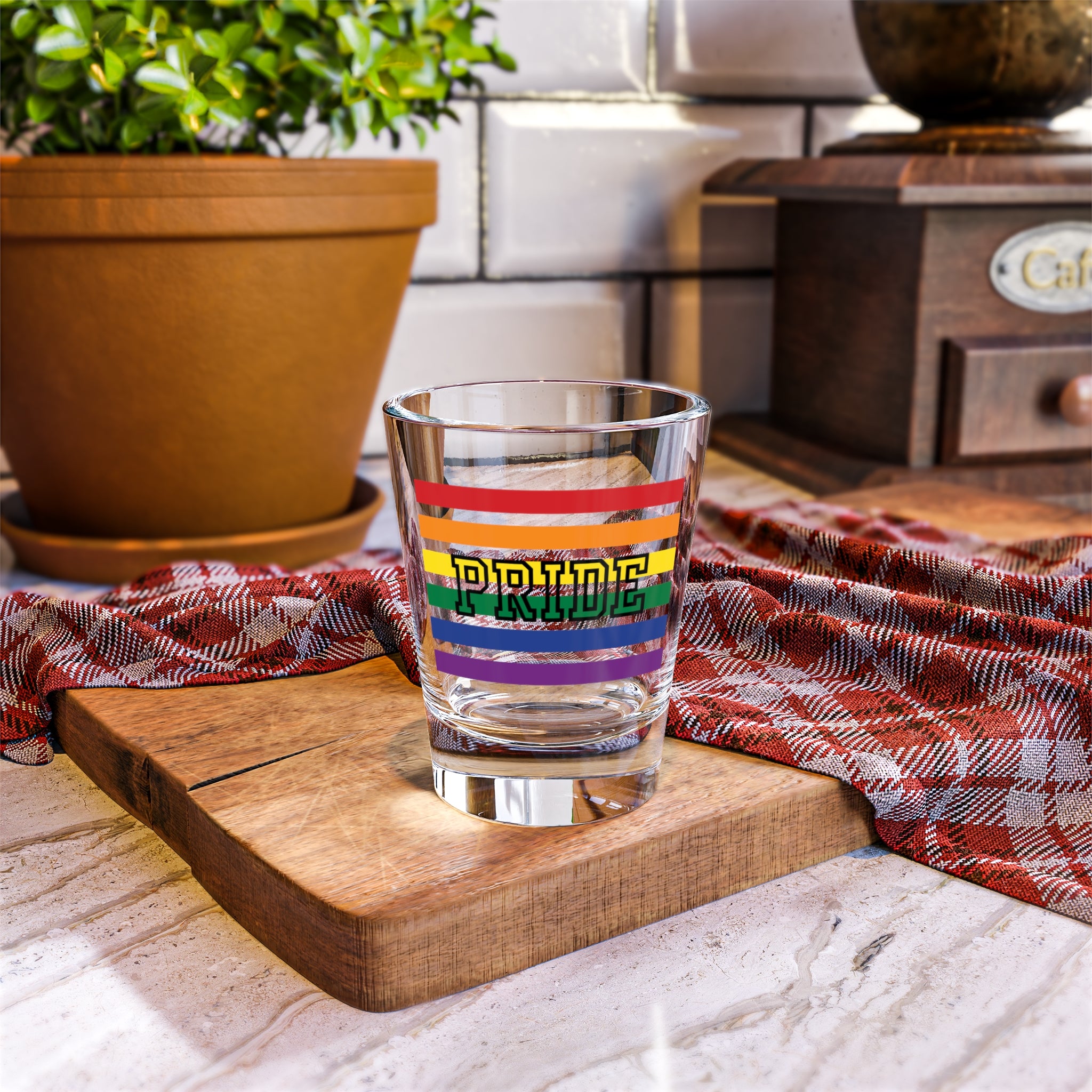 PRIDE Shot Glass | 1.5oz Shot Glass | LGBTQ Shot Glass | Pride Month Glassware