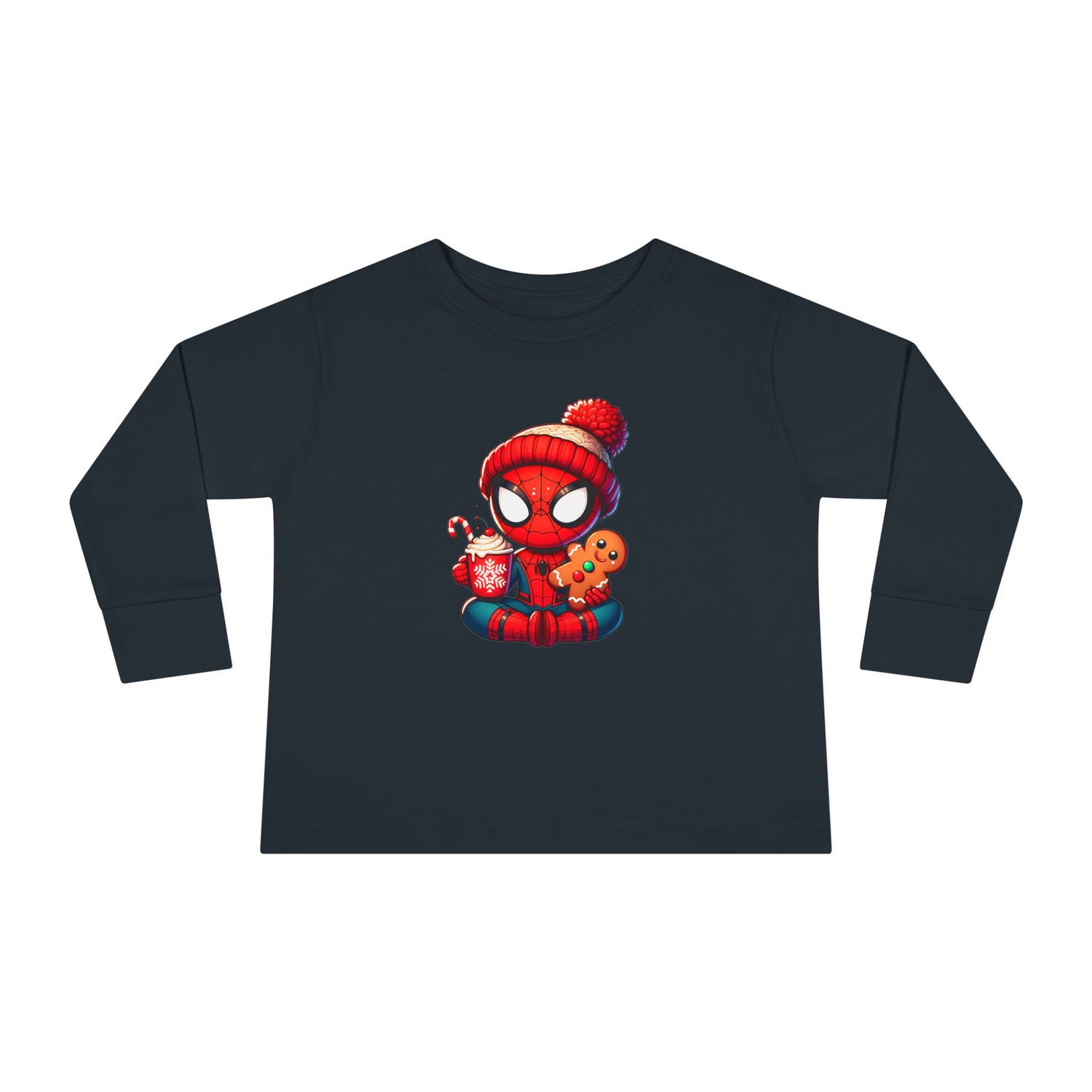 Cute Spidey Christmas Toddler Long Sleeve Tee