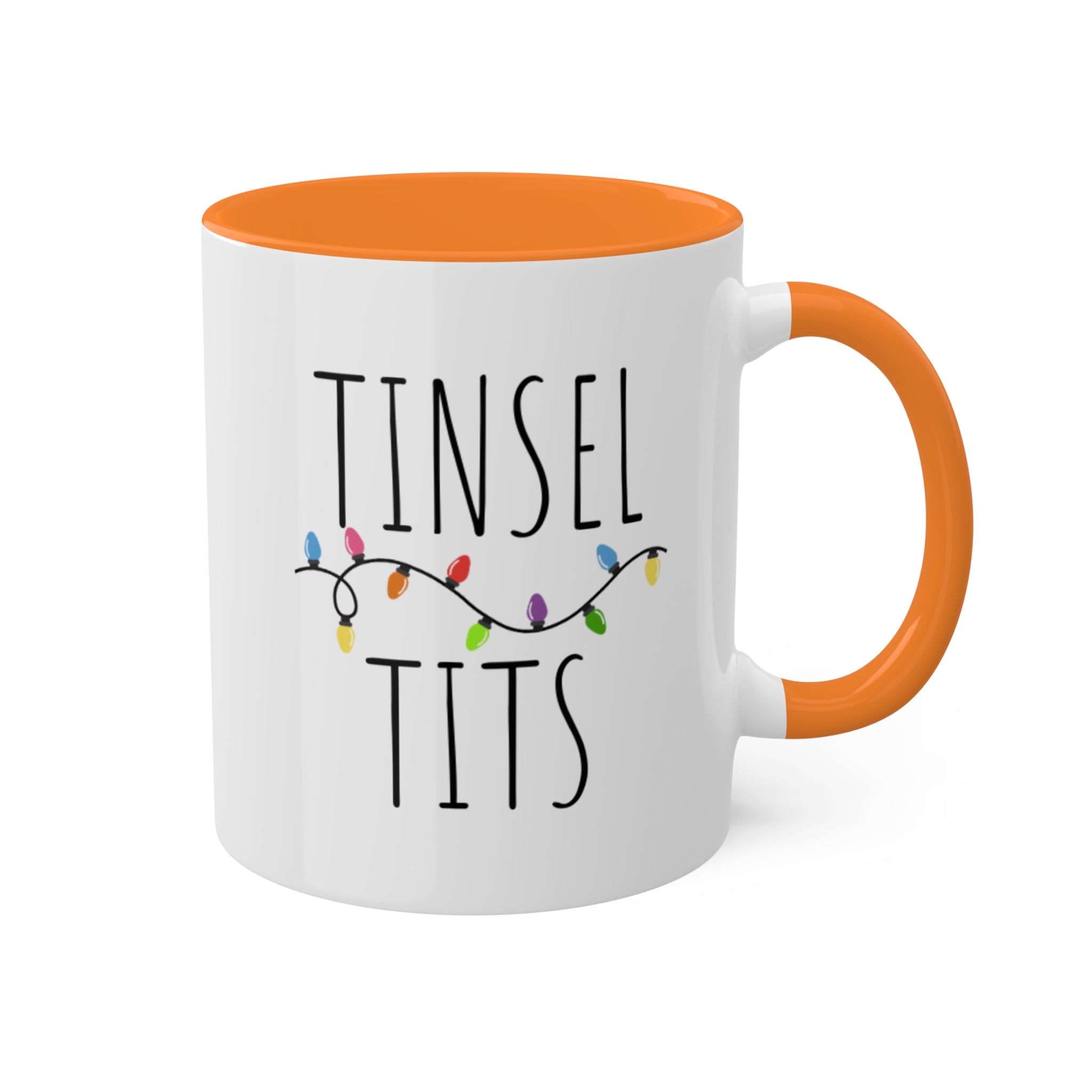 Funny Christmas Mug | Tinsel Tits Colorful Holiday Mugs 11oz