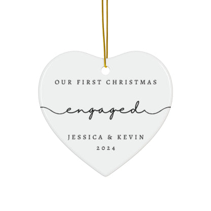 Personalized Engagement Christmas Ornament - Our First Christmas Together 2024