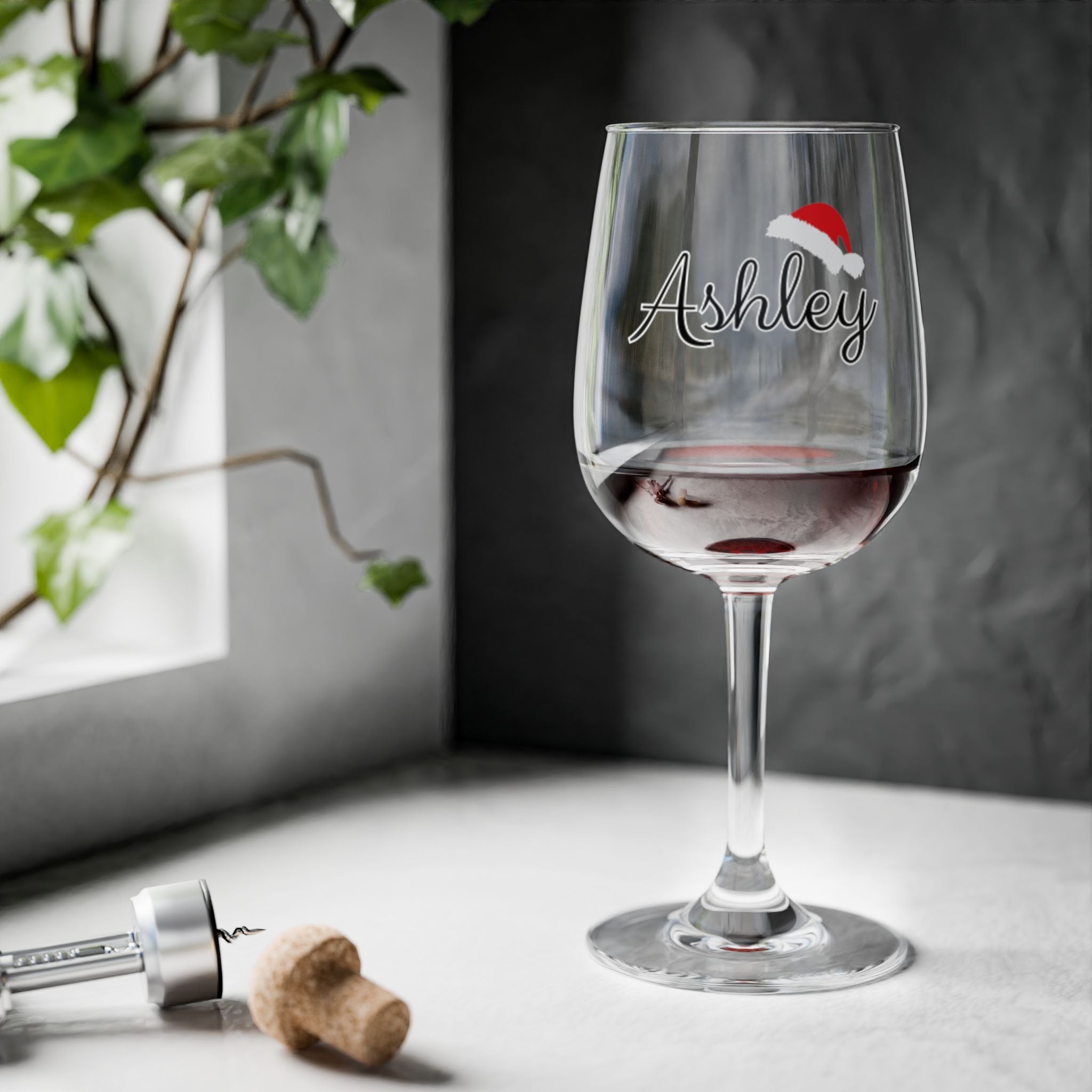 Personalized Christmas Wine Glass - 12oz Goblet for Holiday Cheers