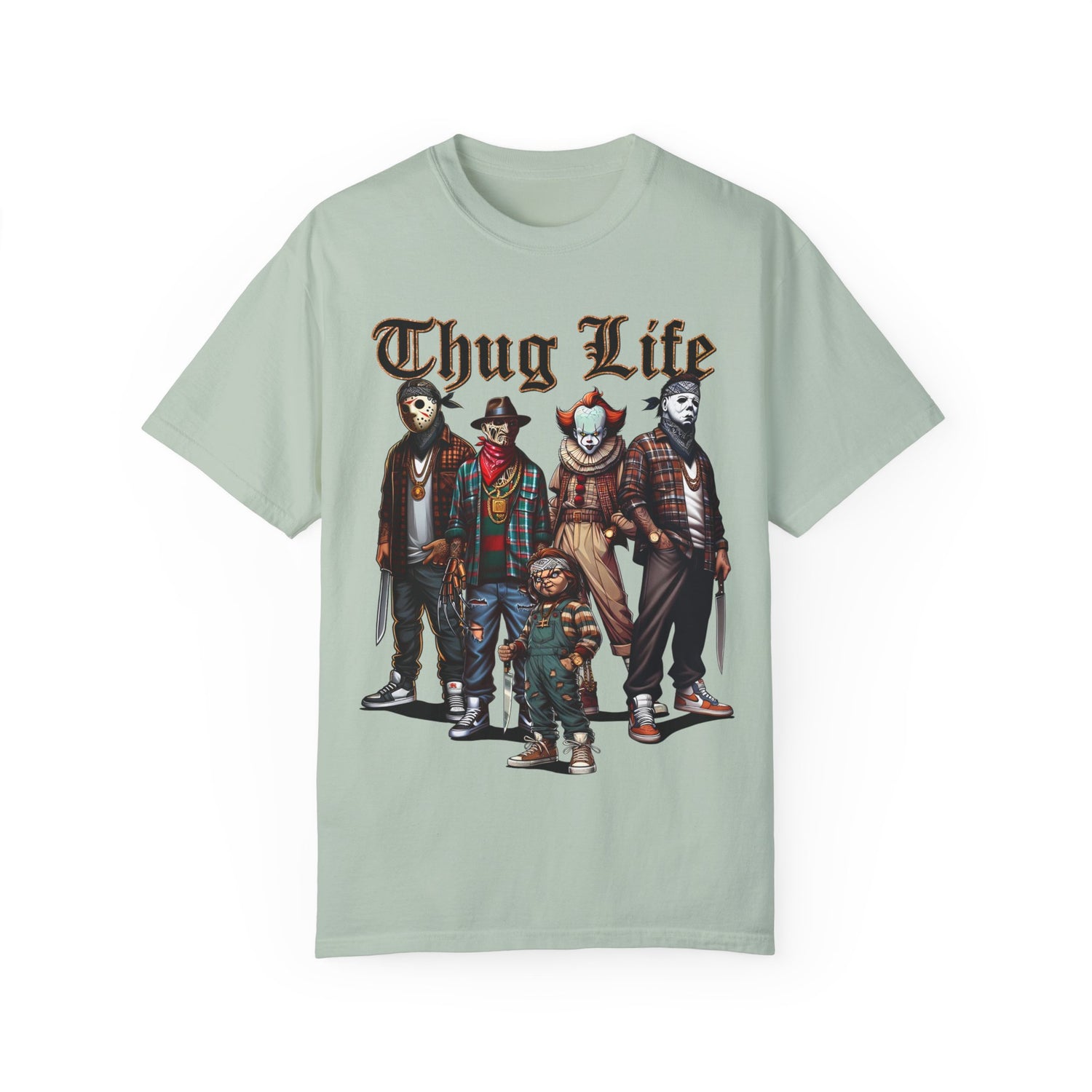 Horror Movie Shirt | Thug Life Horror Shirt | Unisex Garment-Dyed T-shirt