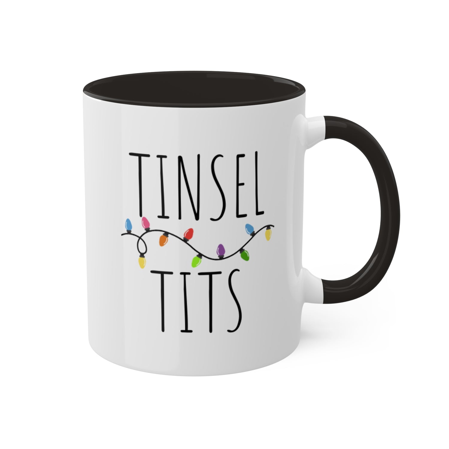 Funny Christmas Mug | Tinsel Tits Colorful Holiday Mugs 11oz