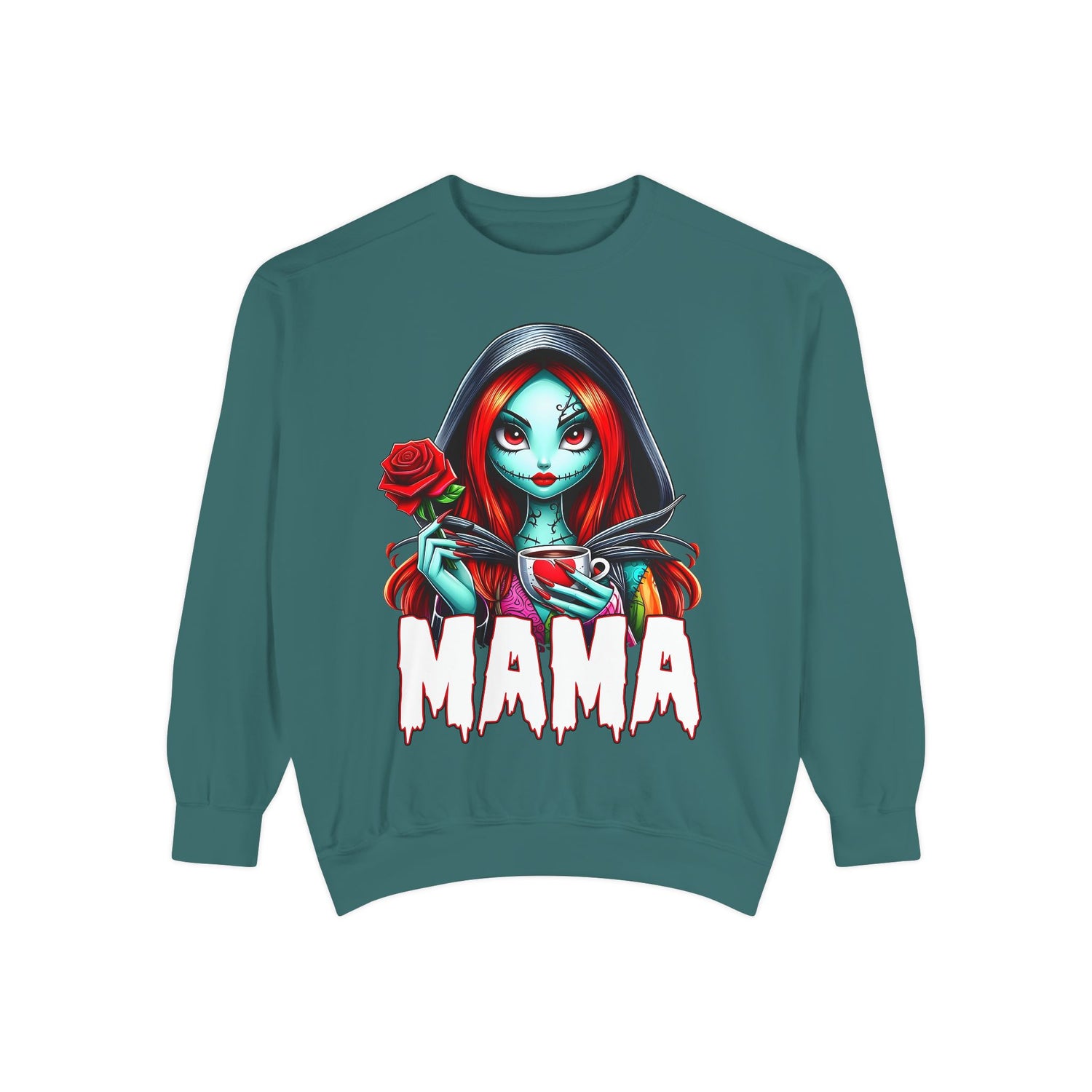 Sally Mama Crewneck | Cute Spooky Crewneck | Sally Crewneck | Unisex Garment-Dyed Sweatshirt