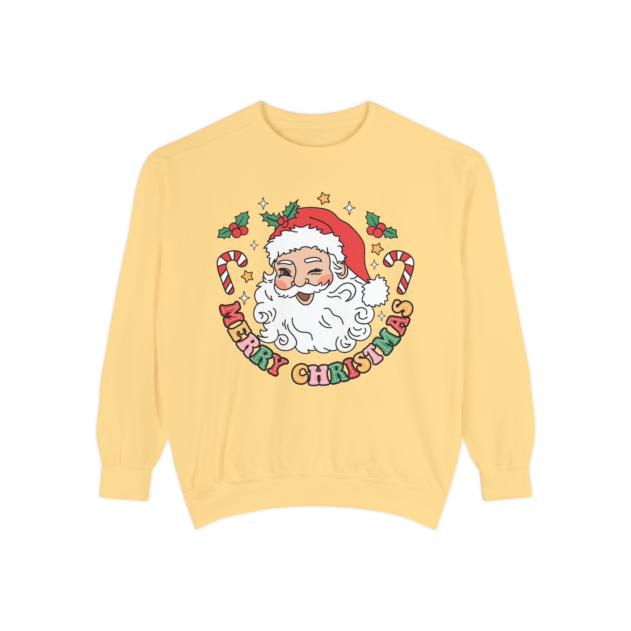 Merry Christmas Unisex Garment-Dyed Sweatshirt