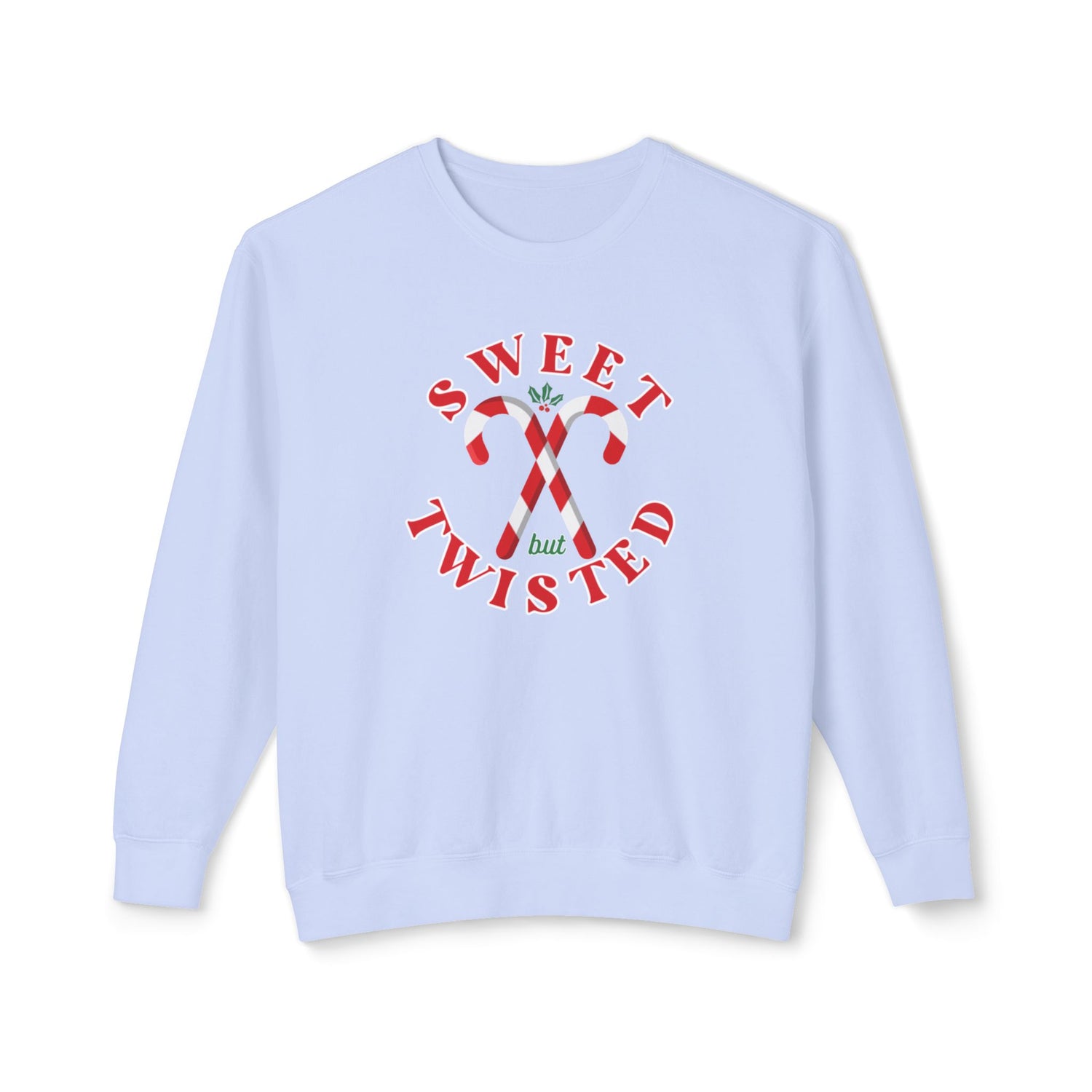 Festive Christmas Crewneck | Sweet but Twisted Candy Cane Crewneck | Unisex Lightweight Crewneck Sweatshirt