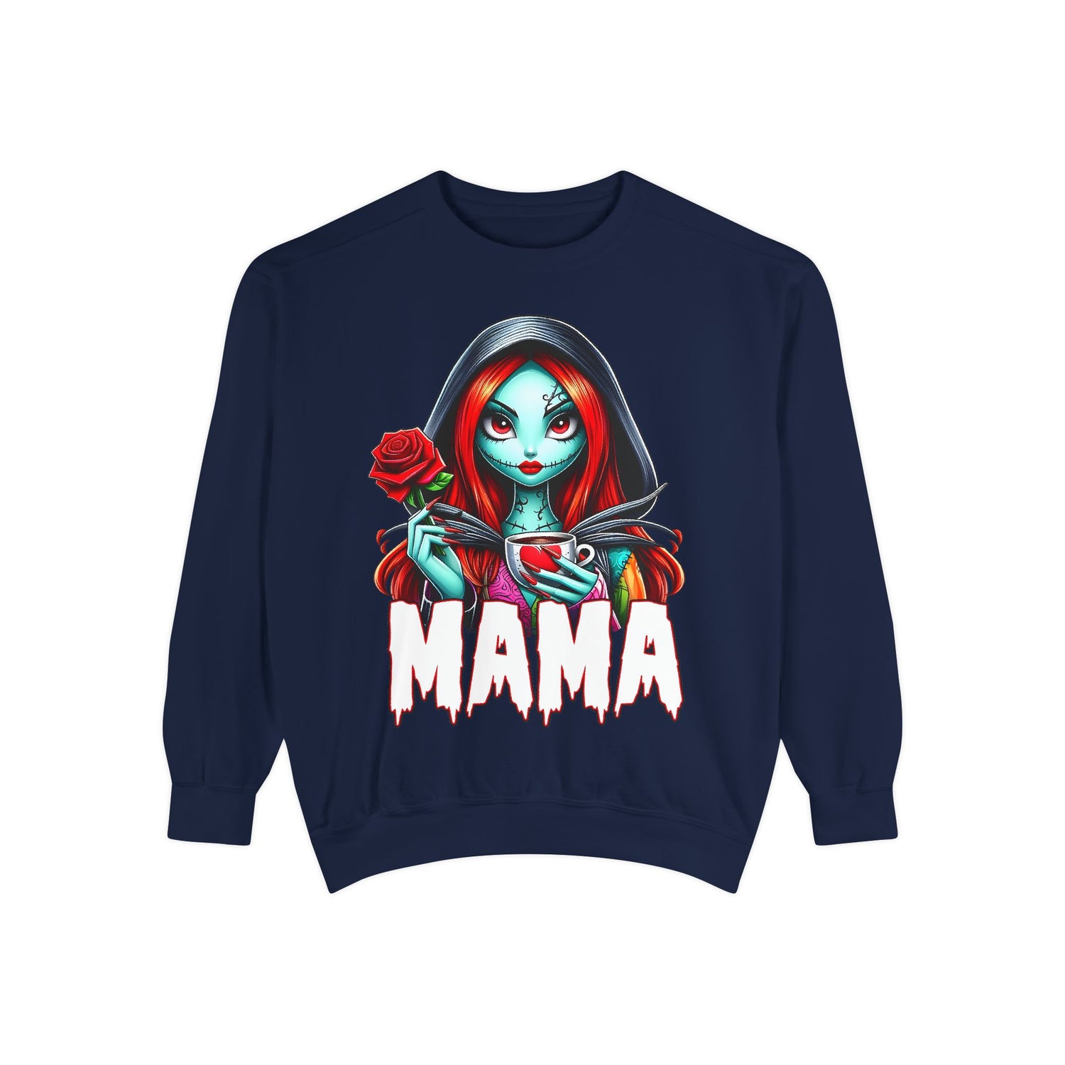 Sally Mama Crewneck | Cute Spooky Crewneck | Sally Crewneck | Unisex Garment-Dyed Sweatshirt