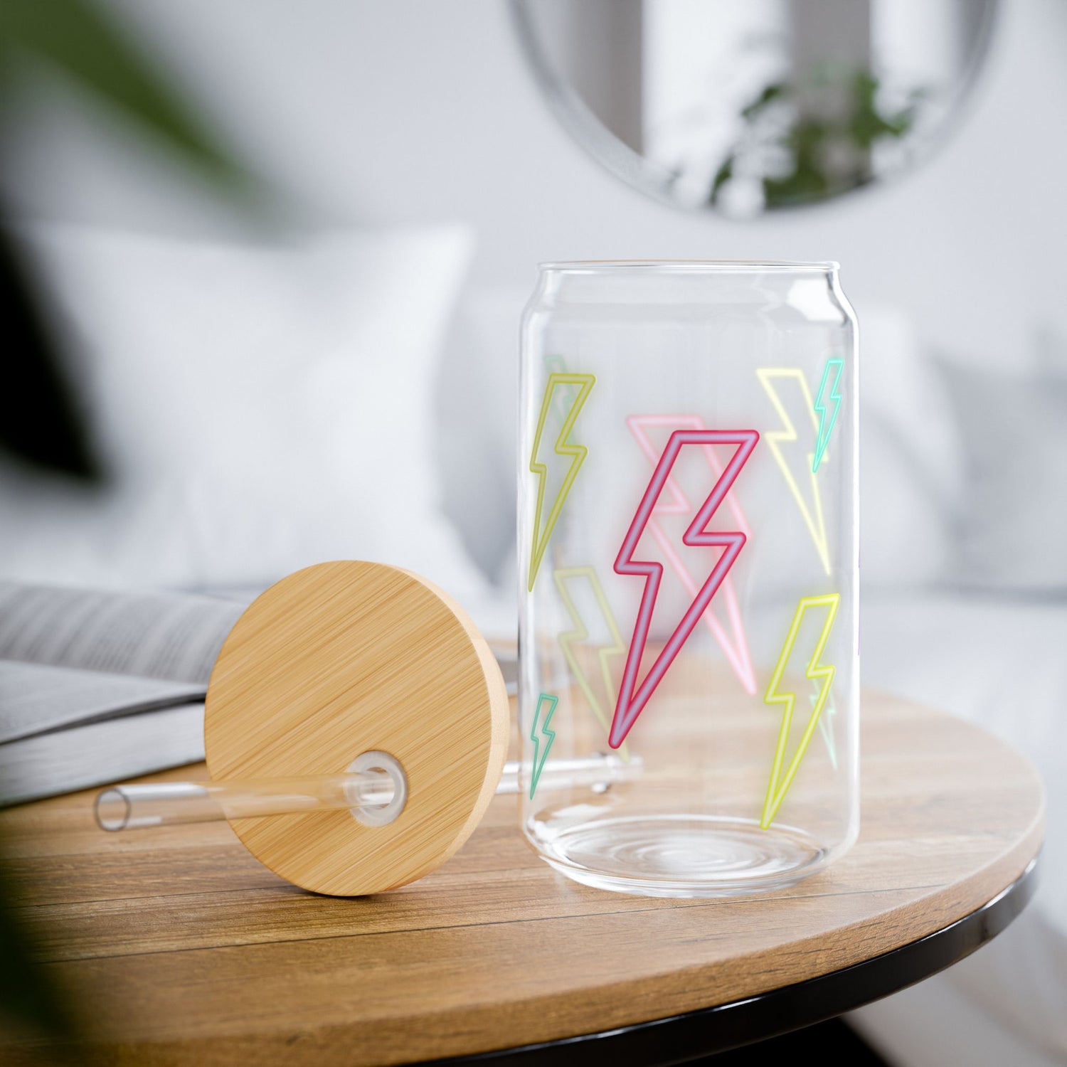 Lightning Bolt Sipper Glass | Sipper Glass 16oz