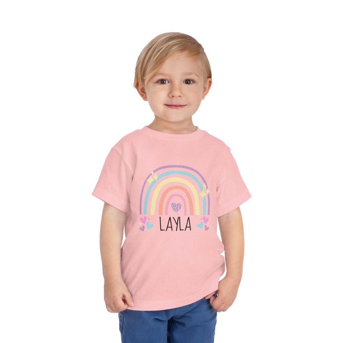 Custom Toddler Short Sleeve Tee | Rainbow Tee