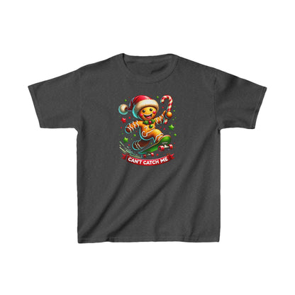 Gingerbread Skateboard Kids Tee - Fun Holiday Shirt