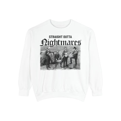 Horror Crewneck | Straight Outta Nightmares Crewneck | Unisex Garment-Dyed Sweatshirt