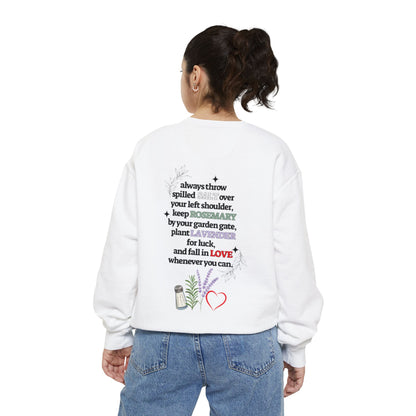 Practical Magic Crewneck | Salt Rosemary Lavender Love | Halloween Crewneck | Magic Spell Crewneck | Unisex Garment-Dyed Sweatshirt