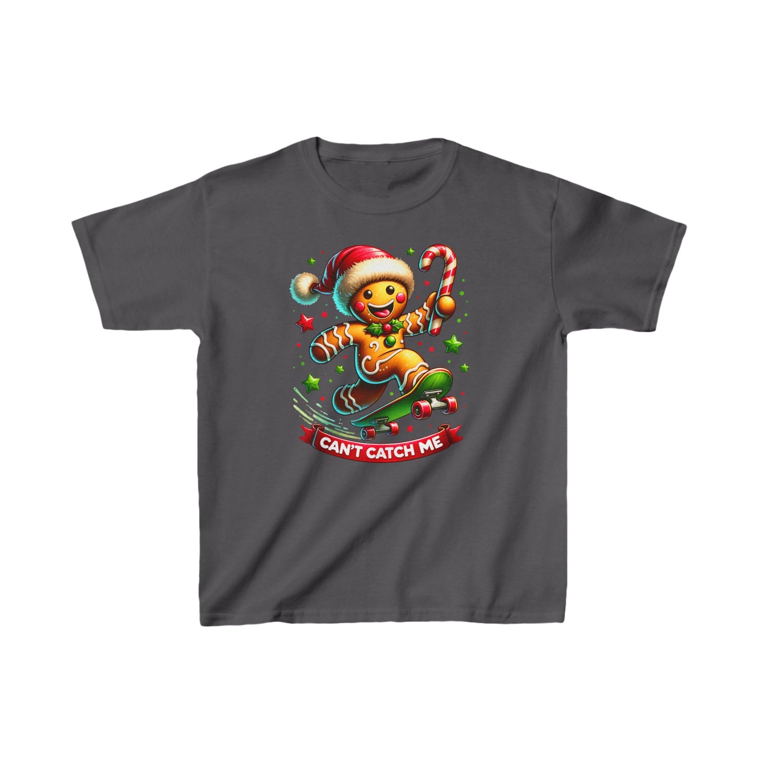 Gingerbread Skateboard Kids Tee - Fun Holiday Shirt