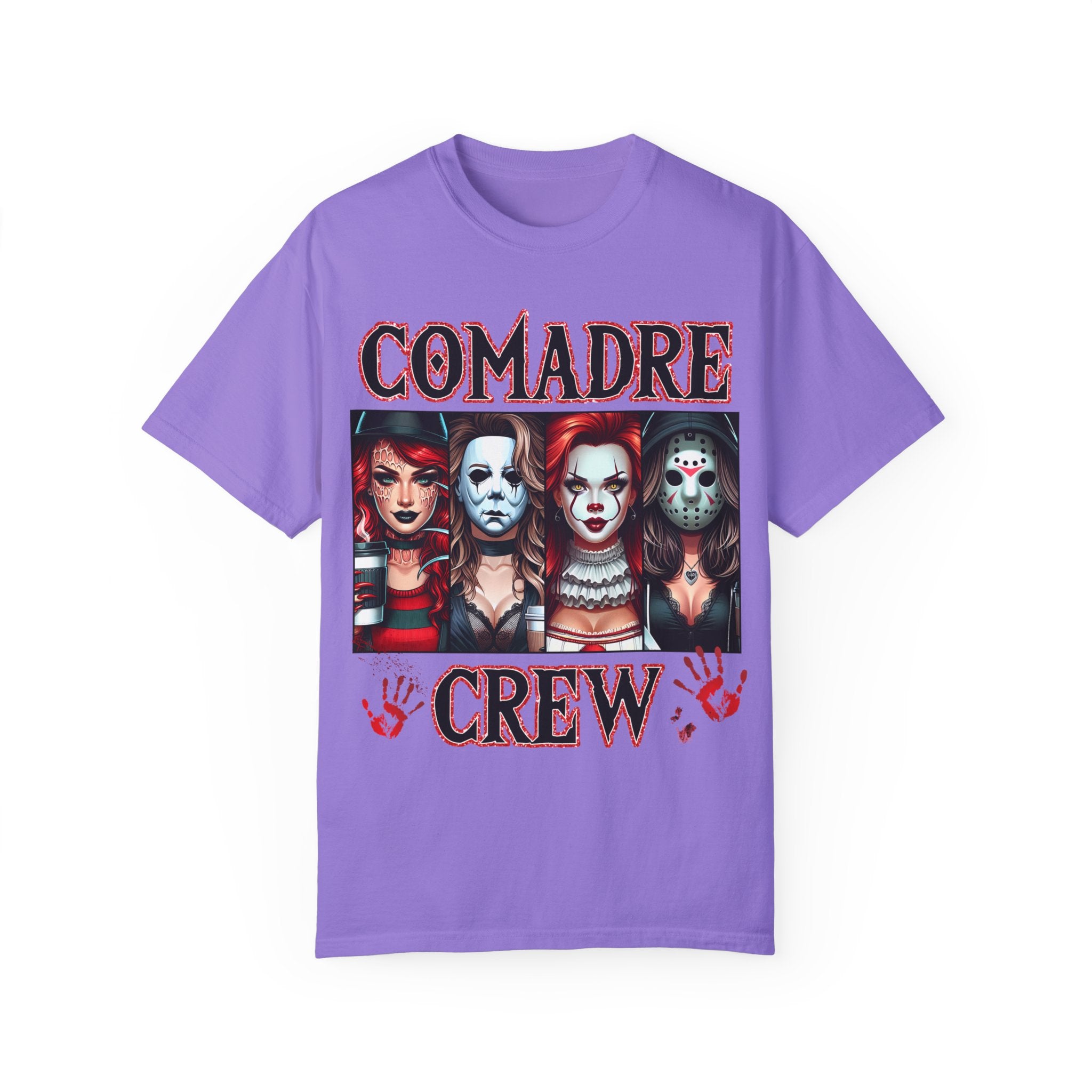 Horror Comadre Crew 4 Ladies Shirt | Horror Ladies Shirt Unisex Garment-Dyed T-shirt