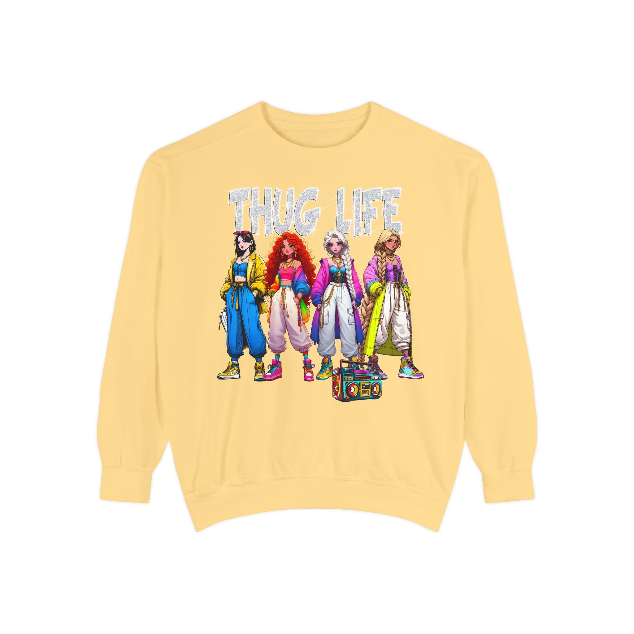 Princess Crewneck | Thug Life Princess Crewneck | Unisex Garment-Dyed Sweatshirt