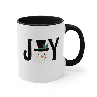 Holiday Accent Mugs | Snowman Mugs | Joy Mugs 11oz 15oz