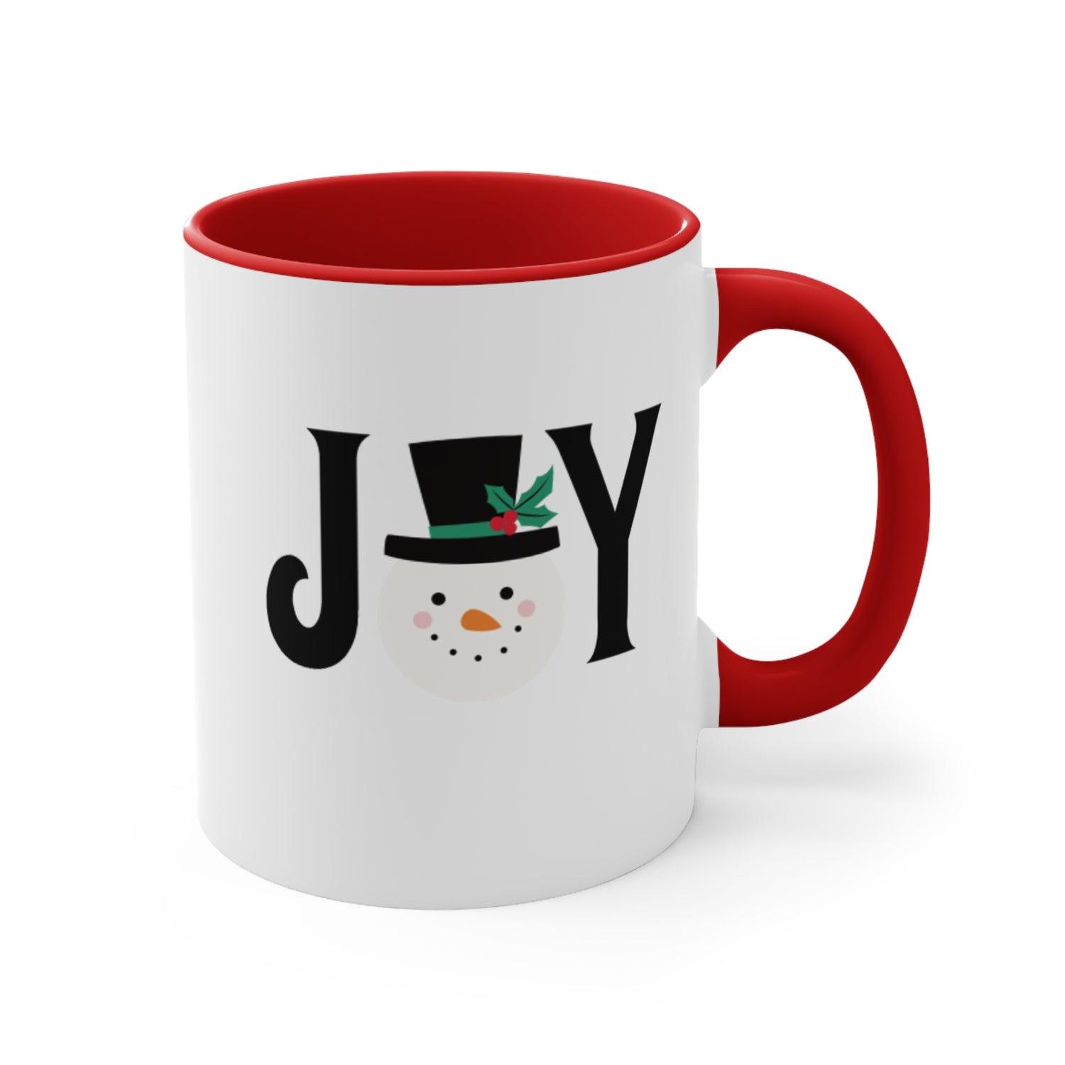 Holiday Accent Mugs | Snowman Mugs | Joy Mugs 11oz 15oz