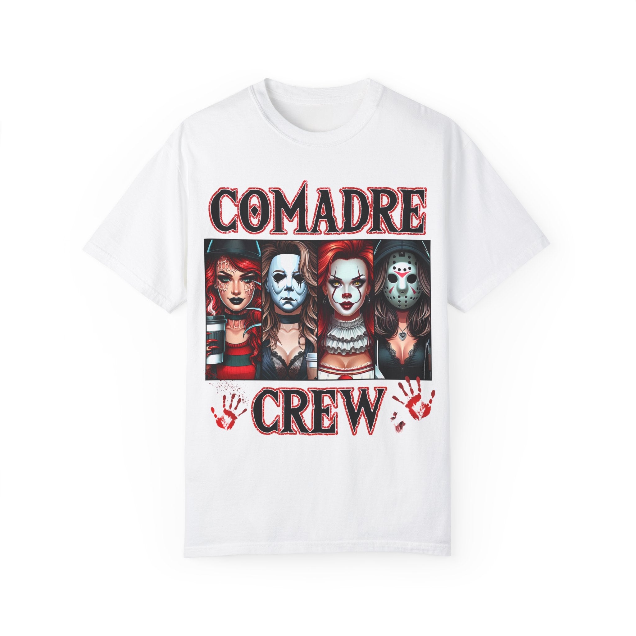 Horror Comadre Crew 4 Ladies Shirt | Horror Ladies Shirt Unisex Garment-Dyed T-shirt