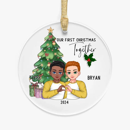 Our First Christmas Together Mistletoe Acrylic Ornament